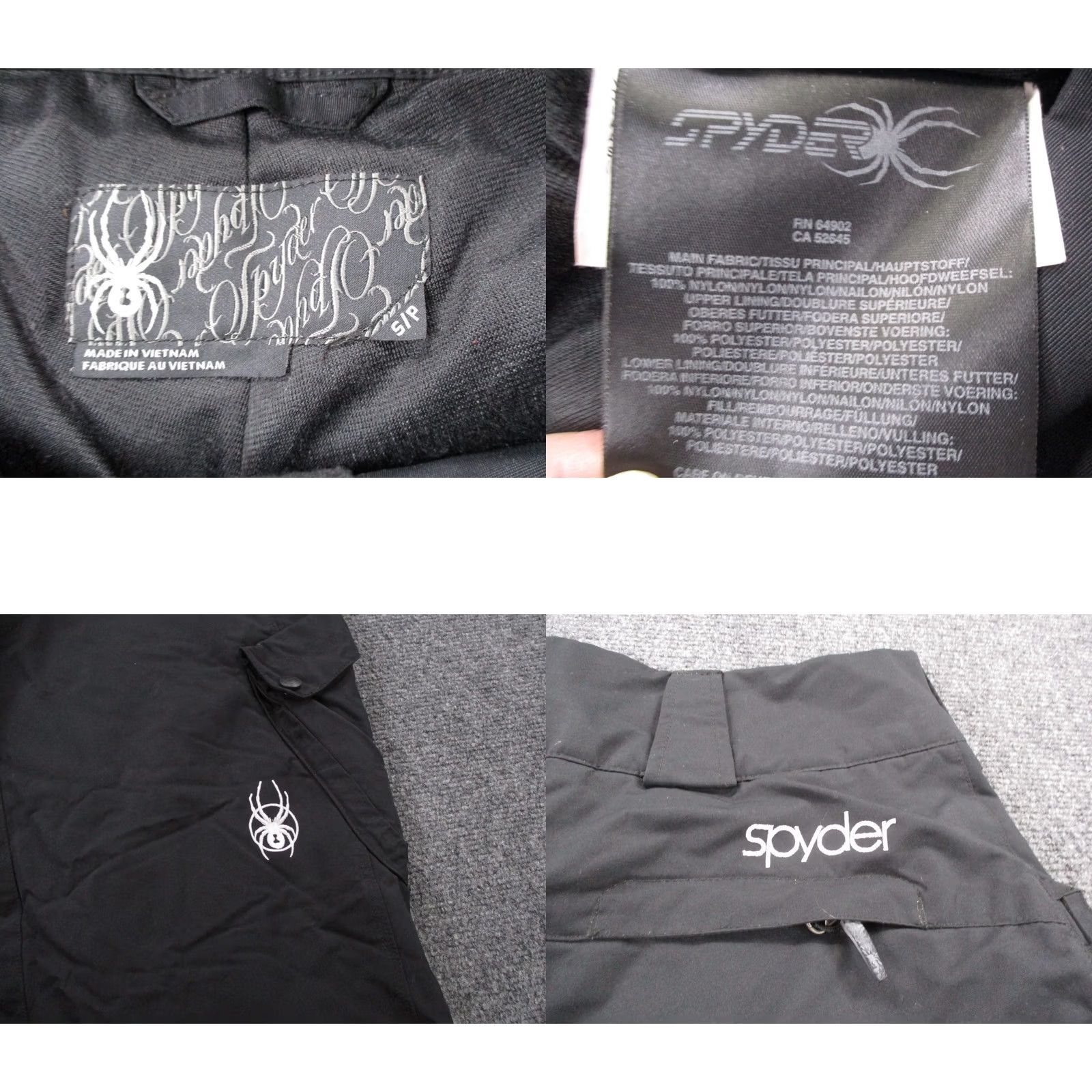 Spyder Spyder Pants Womens S Black Nylon Shell Snow Ski Outdoors Hiking Insulated Cargo Size 28" / US 6 / IT 42 - 8 Thumbnail