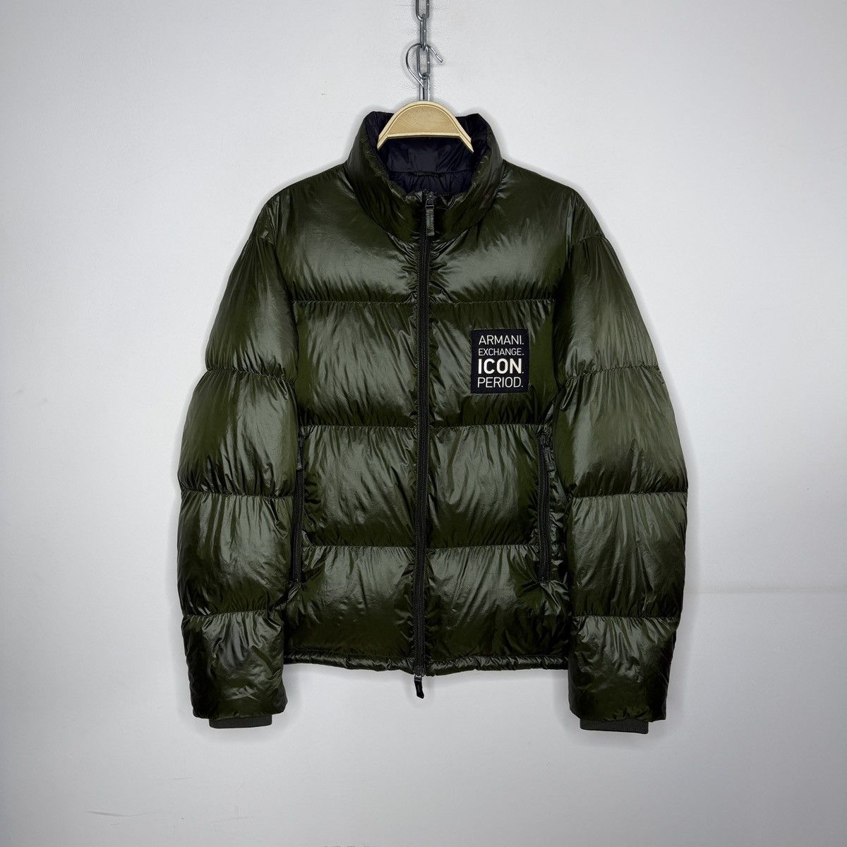 Emporio Armani Armani Icon Period Puffer Down Green Jacket Size US M / EU 48-50 / 2 - 1 Thumbnail