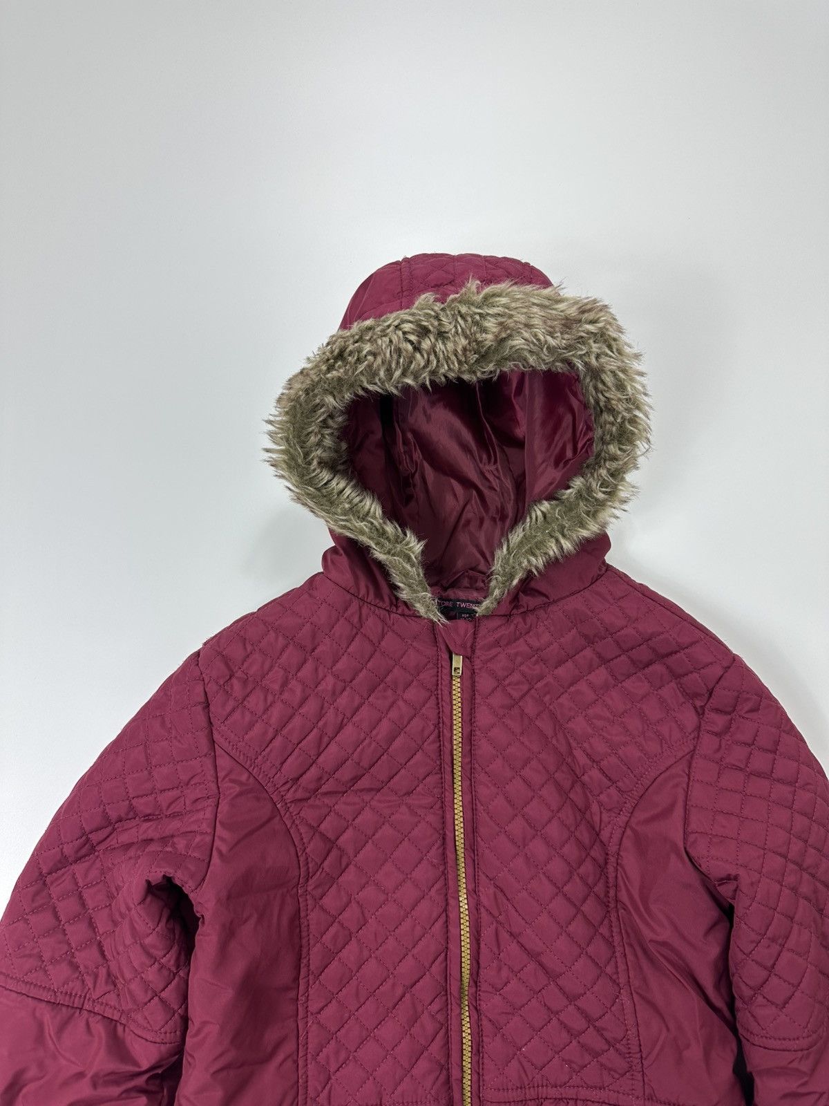 Japanese Brand Faux Fur Style Jacket Women's Zip Hooded Red Size S / US 4 / IT 40 - 6 Thumbnail