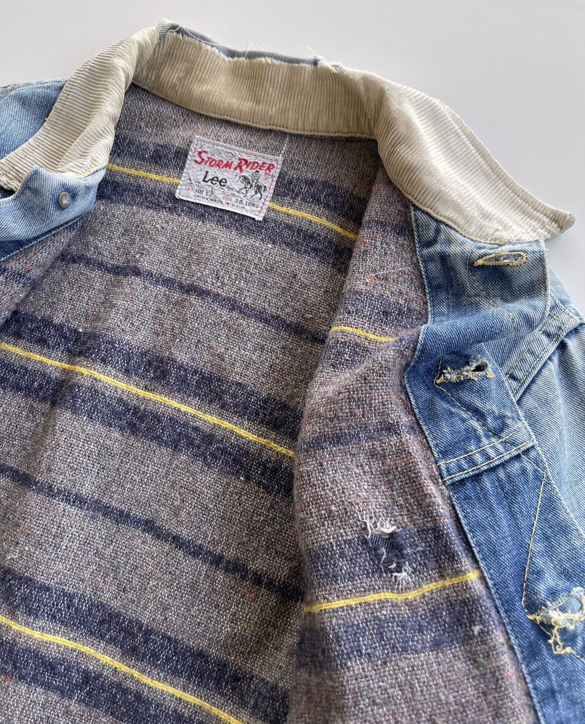 Lee 1960s Lee Storm Rider 101 LJ Blanket Denim Jacket Size US S / EU 44-46 / 1 - 14 Thumbnail