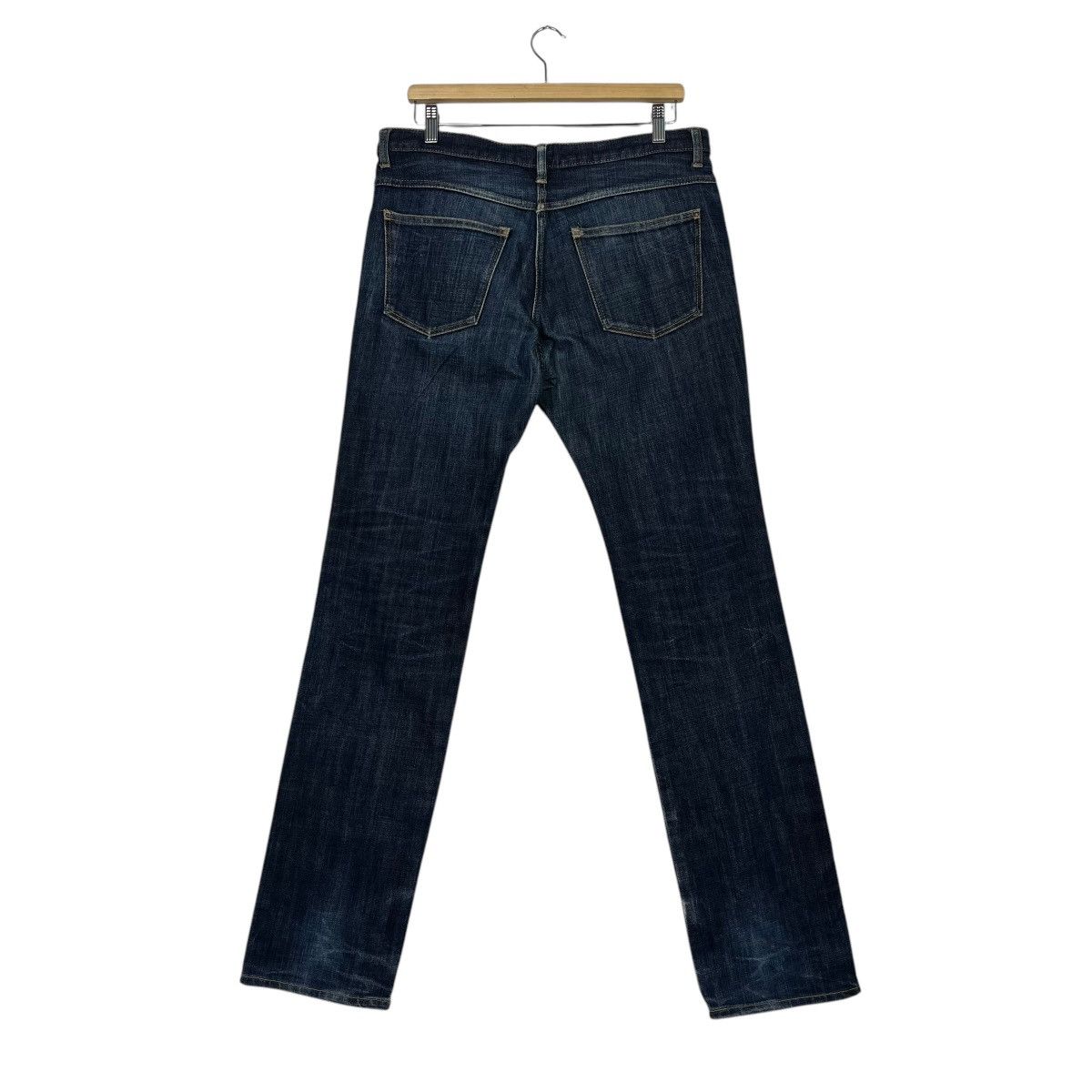 20471120 Vintage Stiff Denim Jeans Size 34" / US 12 / IT 48 - 7 Thumbnail