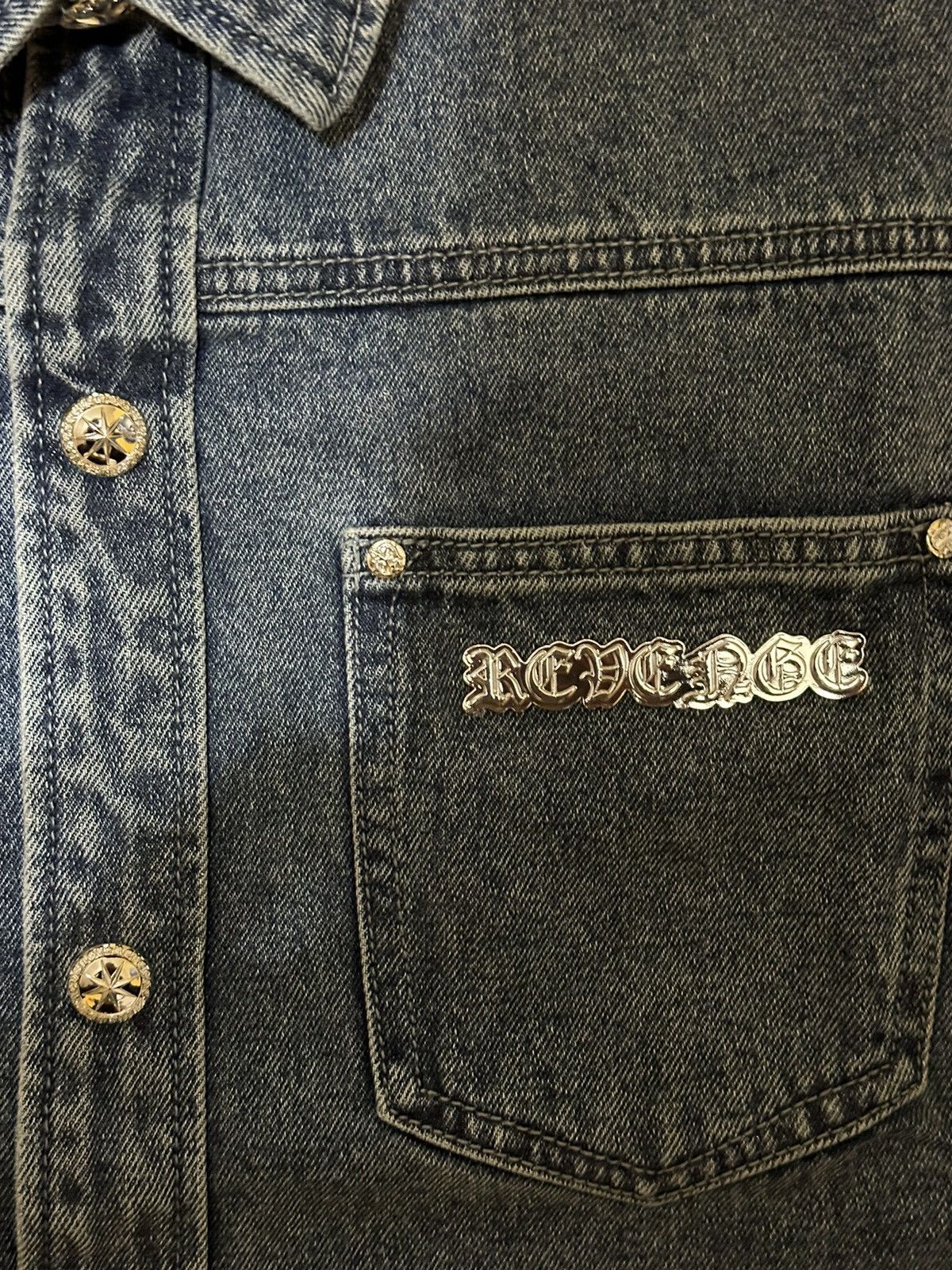 Revenge Revenge Denim Button Up Bleached Indigo Size US M / EU 48-50 / 2 - 4 Thumbnail
