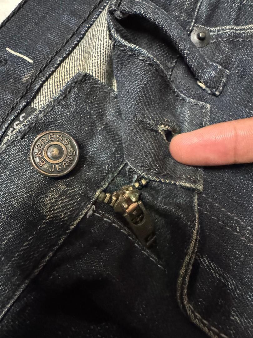 If Six Was Nine FLARE Insane Express🇯🇵 Jean Mudwash SlimFit Bootcut Dark Jean Size US 35 - 9 Thumbnail