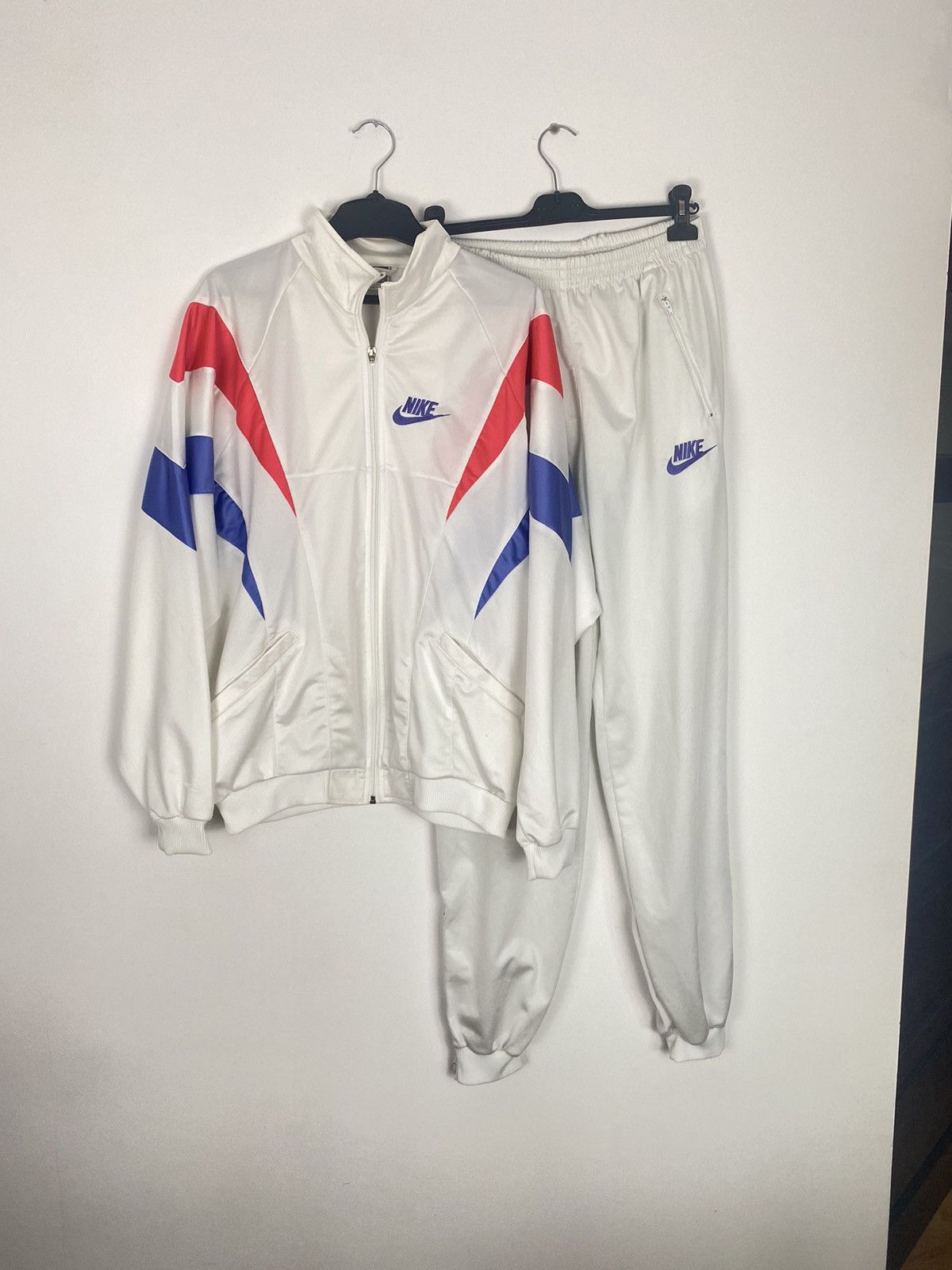 Nike × Vintage Nike Vintage Tracksuit Set 80s/90s Pants Crewneck y2k drill Size US L / EU 52-54 / 3 - 2 Thumbnail
