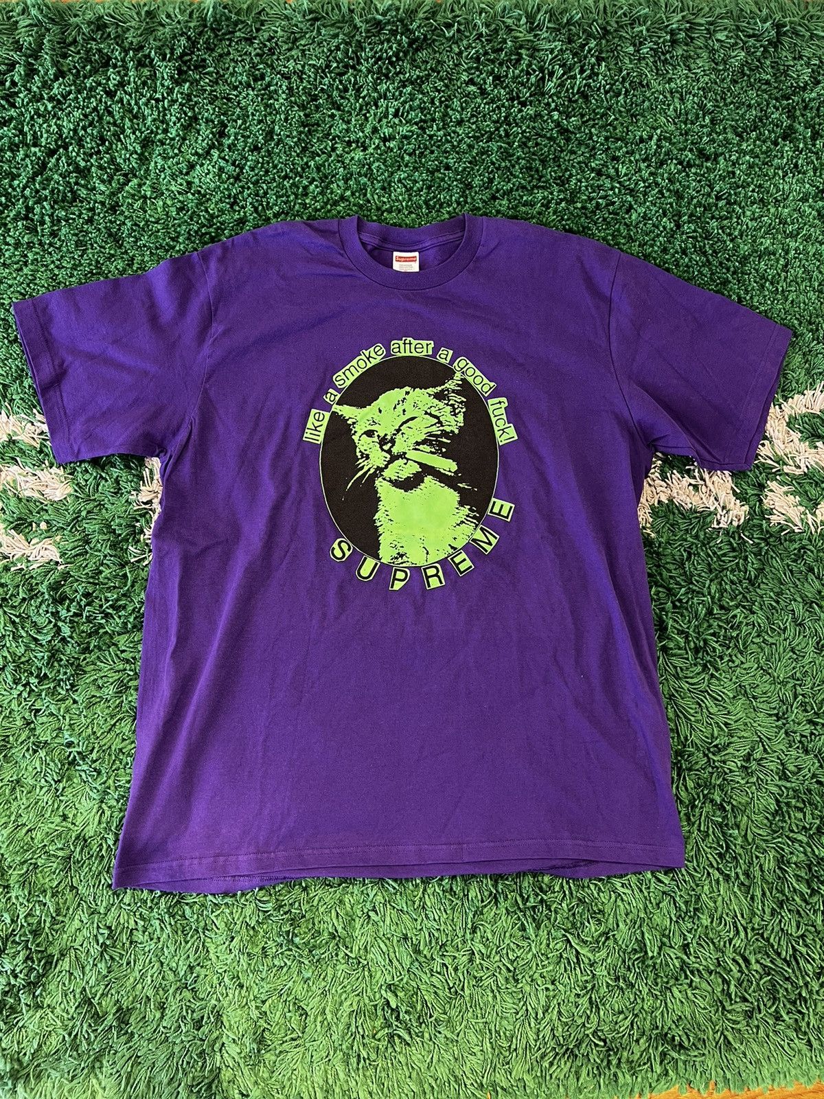 Supreme Supreme Smoke Tee Purple Size US XL / EU 56 / 4 - 1 Thumbnail