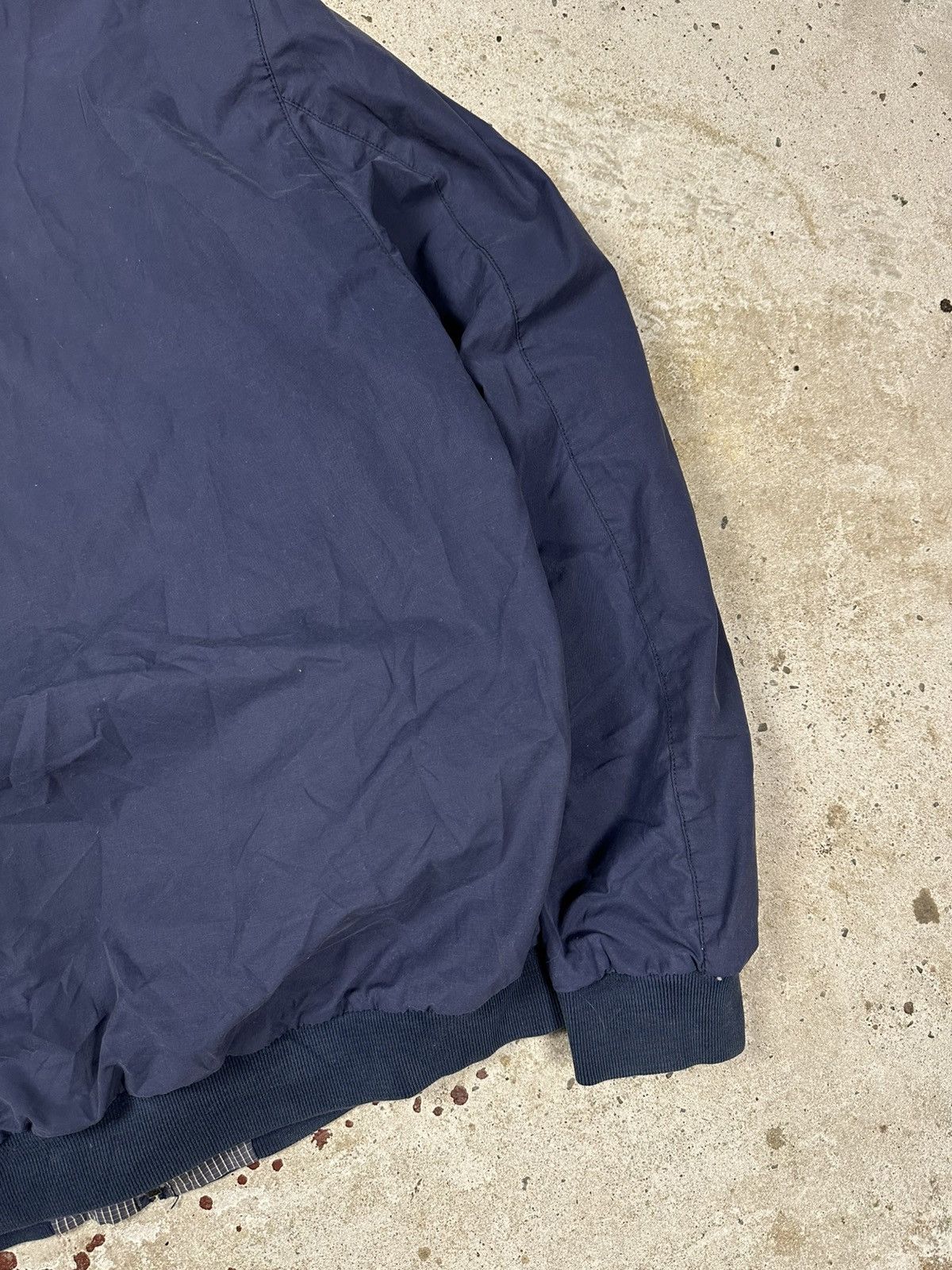 Lacoste × Vintage Vintage 90s Lacoste Reversible Bomber Jacket Navy Check Size US L / EU 52-54 / 3 - 20 Thumbnail
