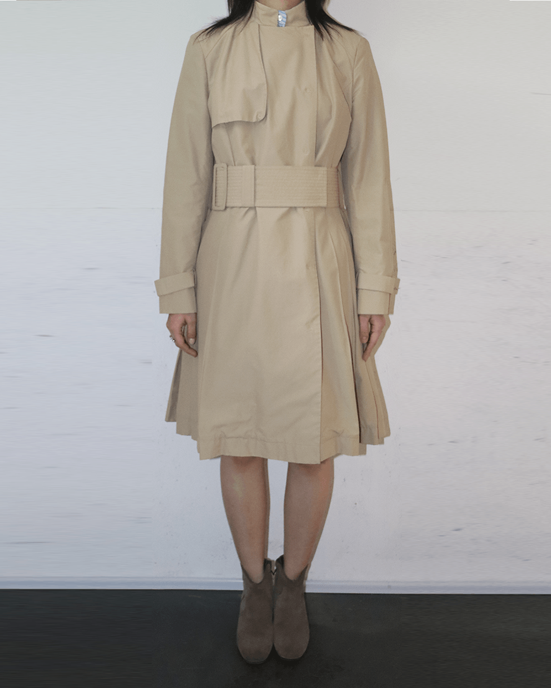 Calvin Klein Calvin Klein Pleated Detail Trench Coat Size M / US 6-8 / IT 42-44 - 2 Thumbnail