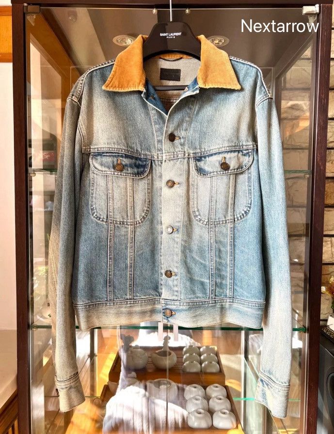 Saint Laurent 16fw light blue denim jacket 2410-Nextarrow