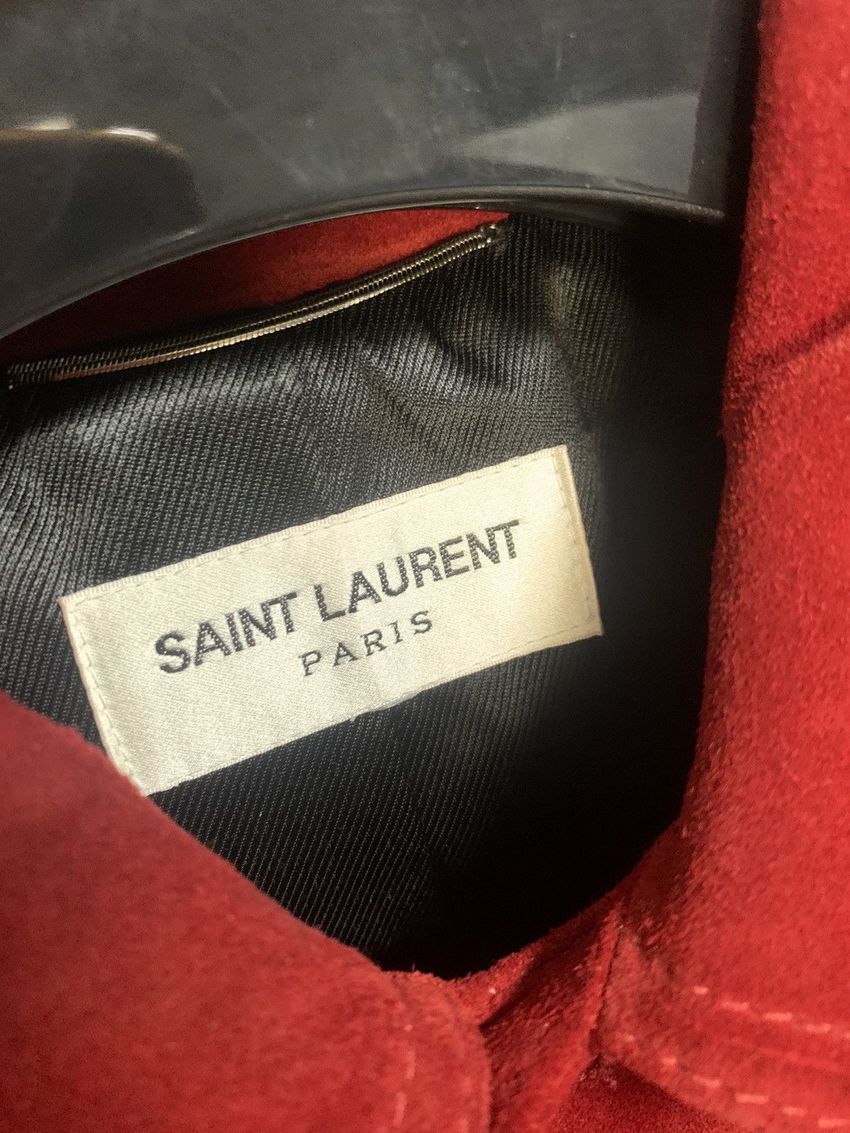 Saint Laurent Paris Saint Laurent 2019FW red suede safari jacket Size US S / EU 44-46 / 1 - 2 Thumbnail