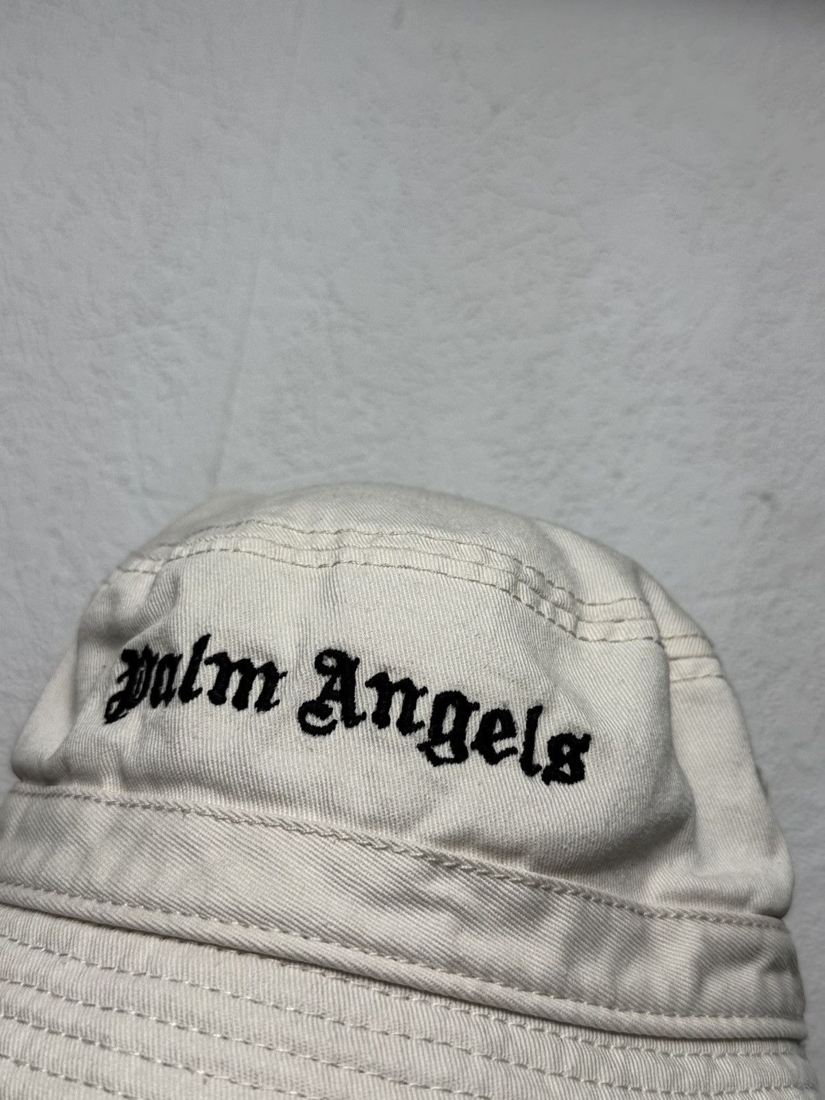 Palm Angels Palm Angels Panama Bucket Hat Luxury White Size ONE SIZE - 2 Thumbnail