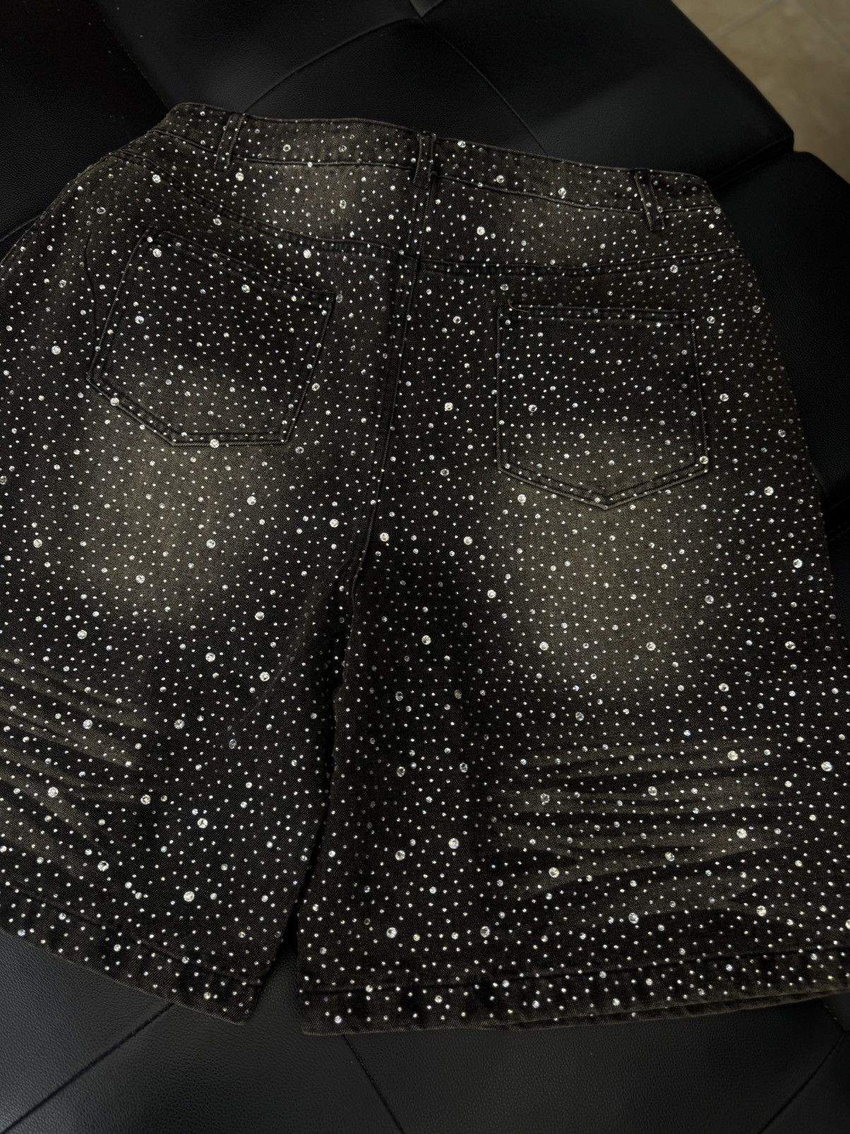 Vale Valley Rhinestone Crystal Shorts Denim Black Size 34 Size US 34 / EU 50 - 7 Thumbnail