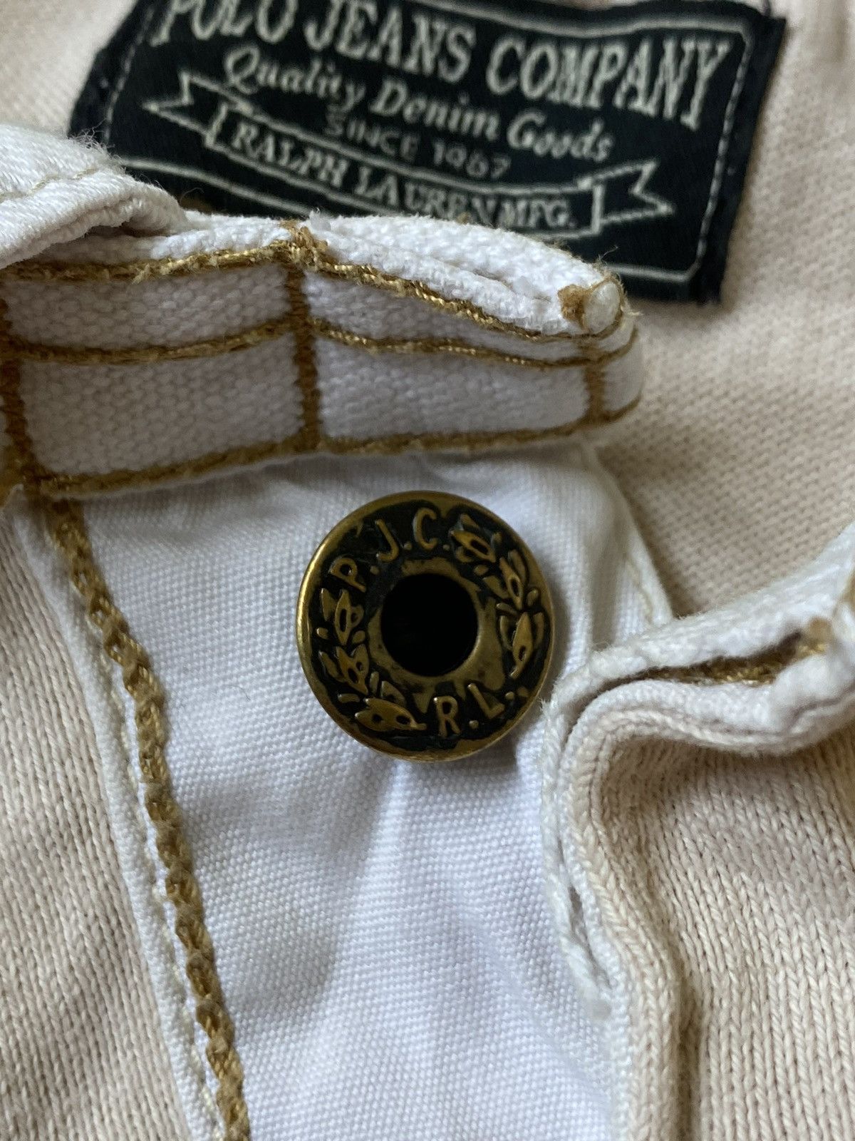Polo Ralph Lauren Vintage Polo Jeans Co Ralph Lauren Rugby Beige Mens 2XL Size US XXL / EU 58 / 5 - 10 Thumbnail