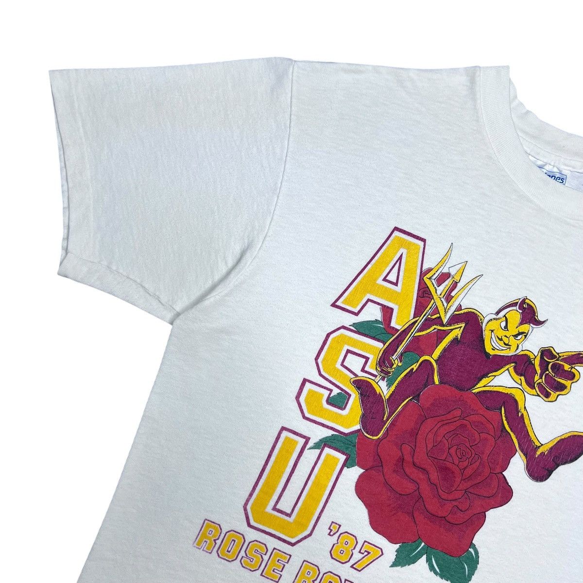 NCAA 1987 NCAA Arizona State Sun Devils ASU Rose Bowl Bound Tee Size US L / EU 52-54 / 3 - 7 Thumbnail