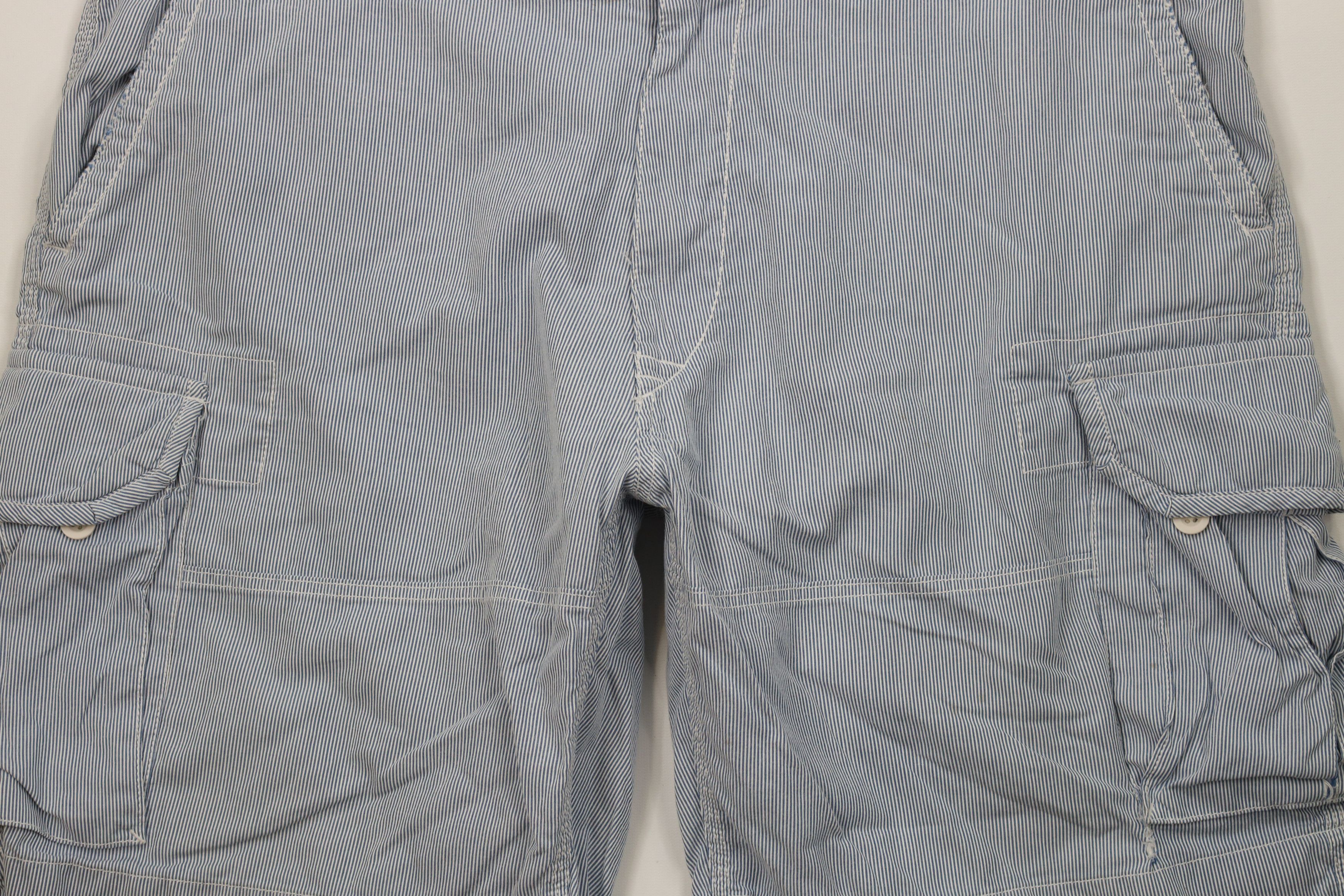 Ralph Lauren × Vintage Vintage Ralph Lauren Striped Heavyweight Cargo Shorts Size US 42 / EU 58 - 3 Thumbnail