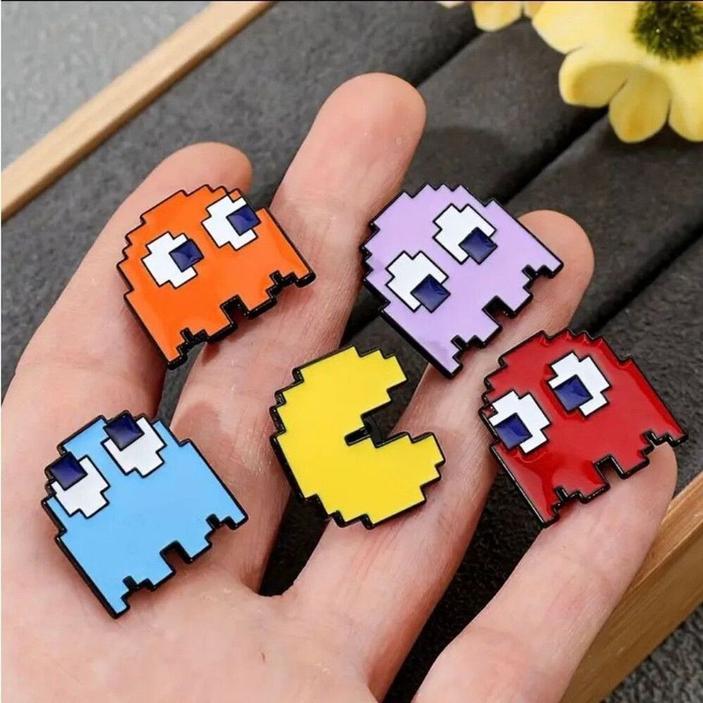 Other Set Of 5 Vintage Style Pac Man Pins Size ONE SIZE - 9 Thumbnail