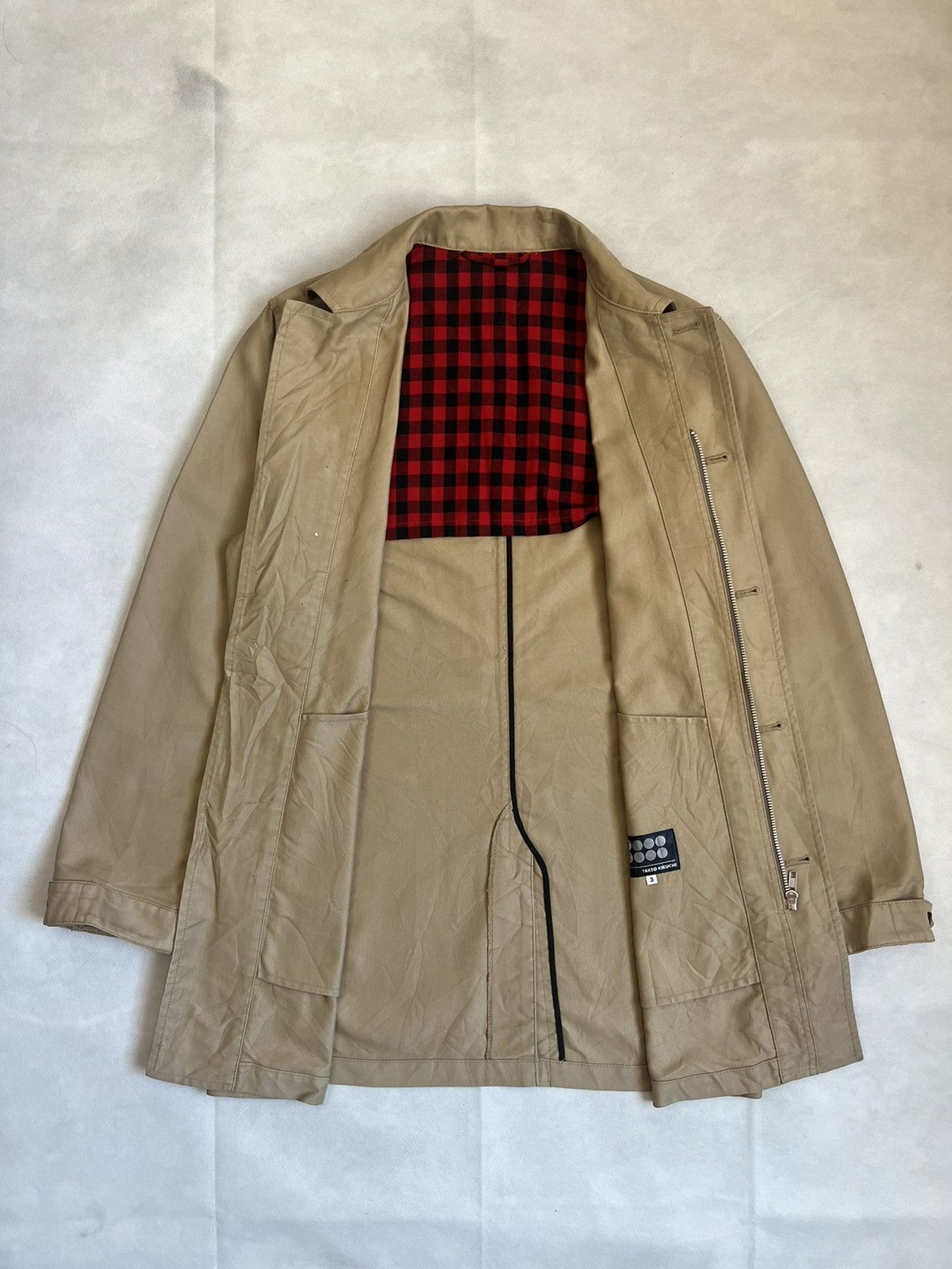 Takeo Kikuchi Takeo Kikuchi Flannel Lined Japanese Designer Coat Size US M / EU 48-50 / 2 - 2 Thumbnail