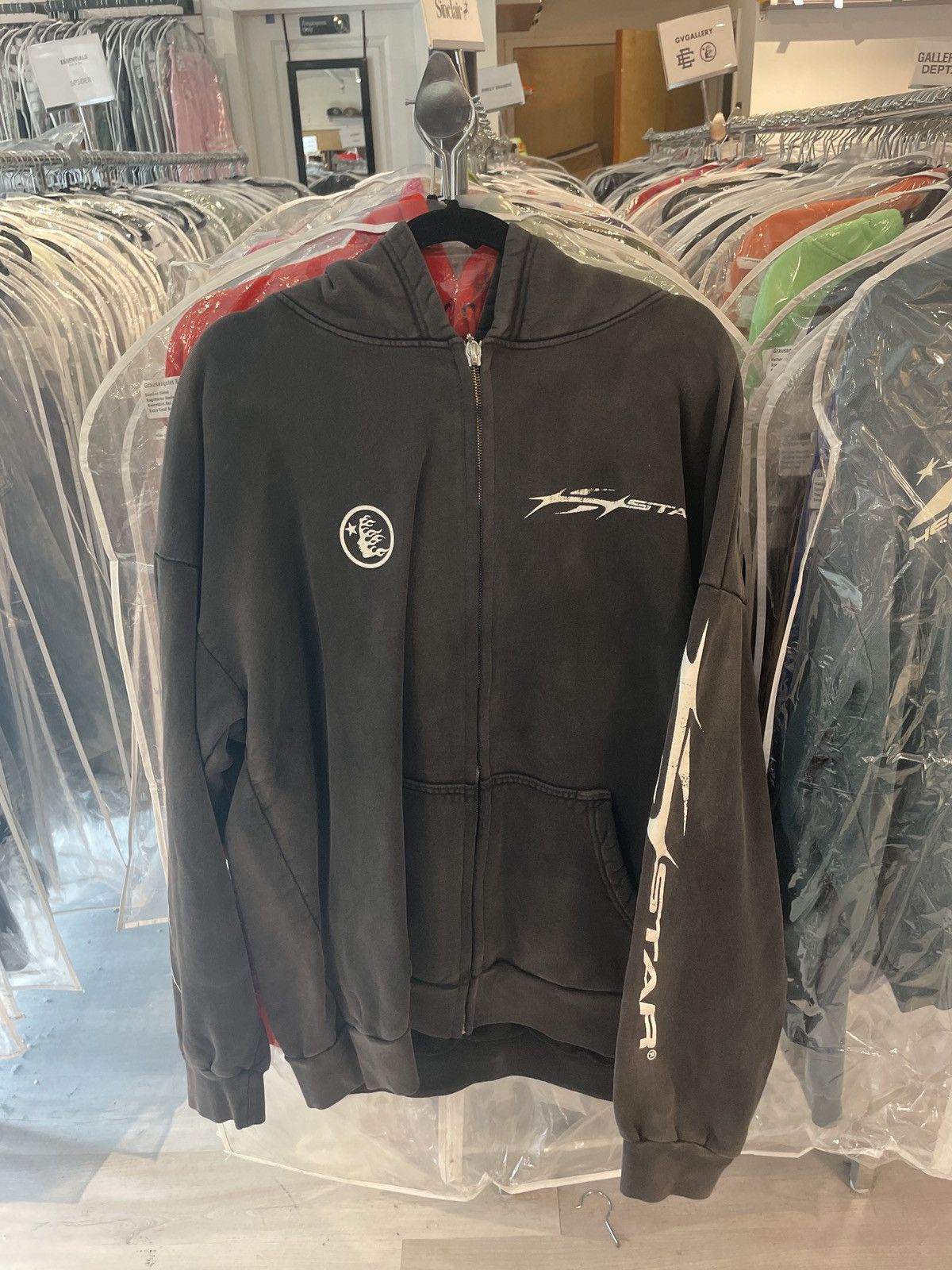 HELLSTAR Hellstar FW24 Logo Zip Up Hoodie Size US XXL / EU 58 / 5 - 1 Thumbnail