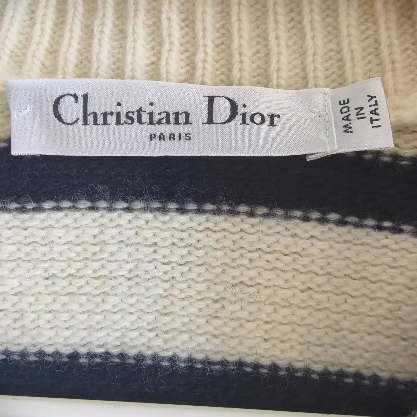 Dior DIOR D-Stripes wool knit cardigan women's Size XS / US 0-2 / IT 36-38 - 3 Thumbnail