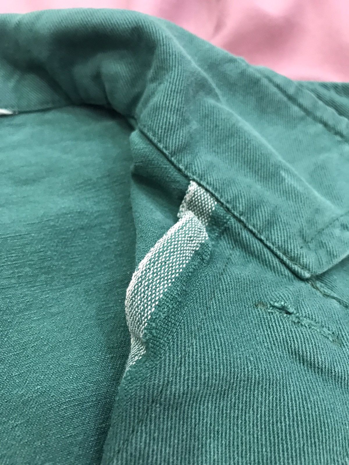 Self Edge SELVEDGE CROPPED CHORE JACKET, two huge pockets faded green Size US S / EU 44-46 / 1 - 6 Thumbnail