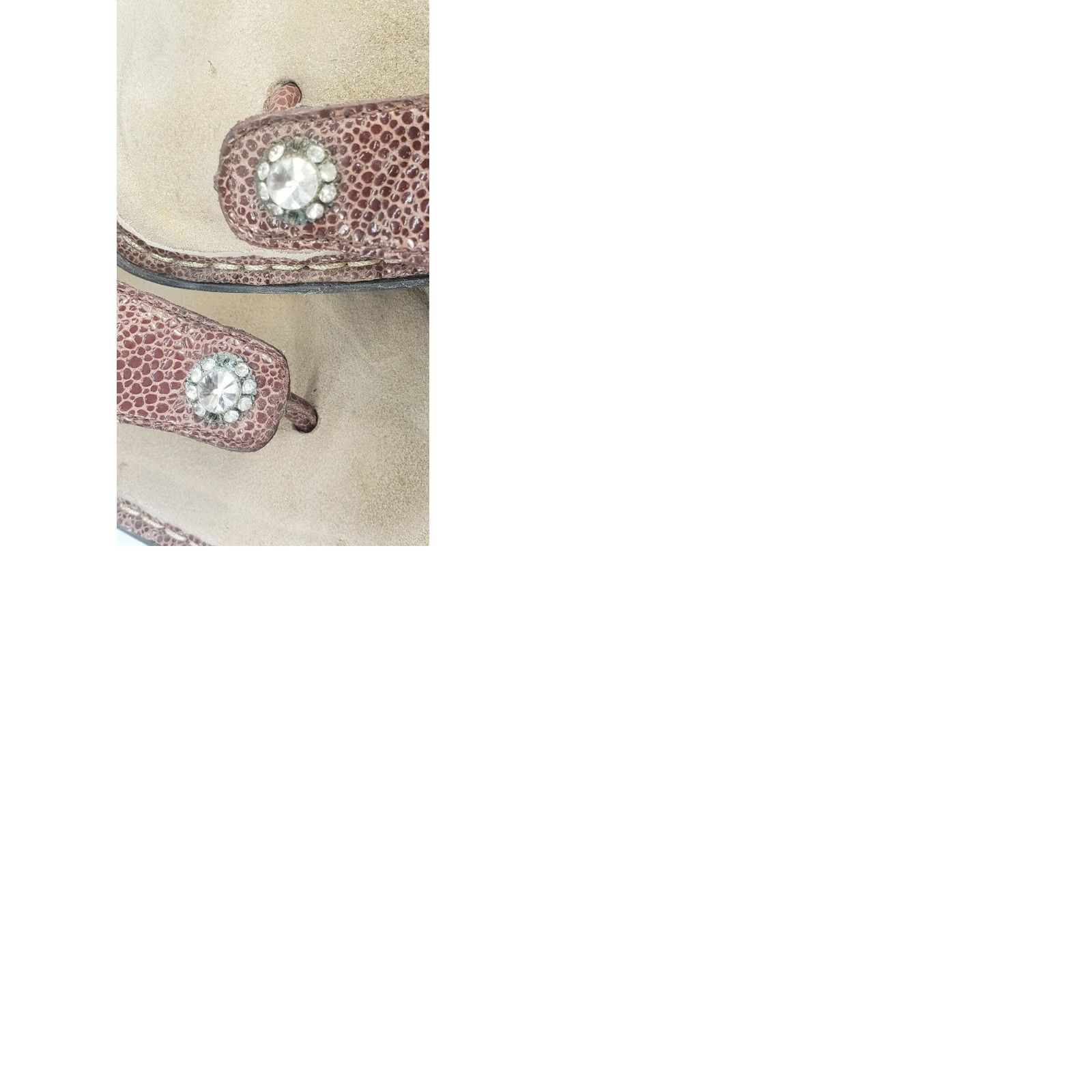 Vintage Alegria Brown Leather Thong Wedge Sandals Women's Sz 40 / 9-9.5 CAR-242 Size US 9.5 / IT 39.5 - 9 Thumbnail