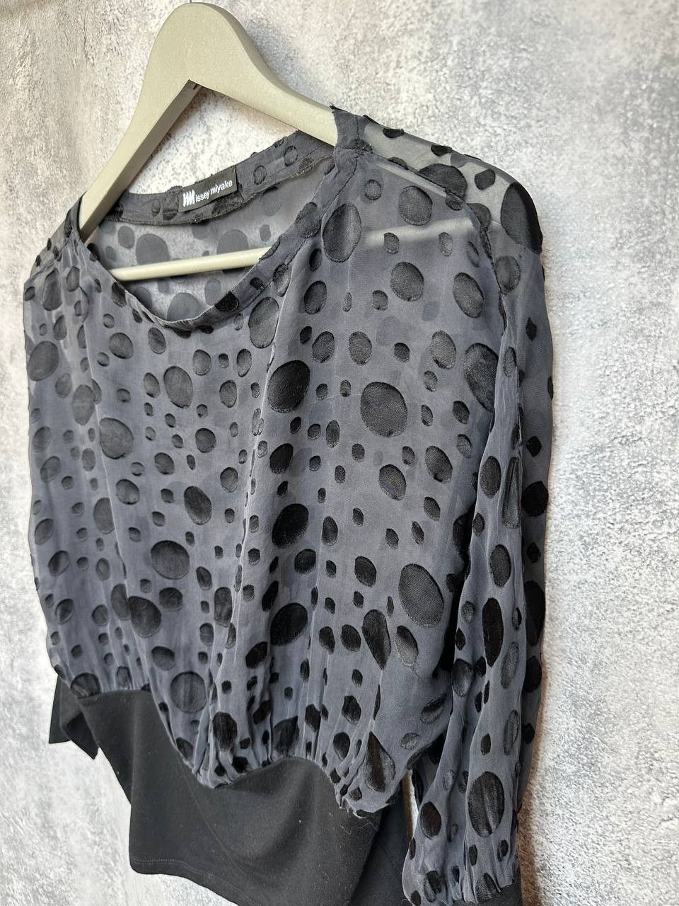 Issey Miyake Issey Miyake Sheer Polka Dot Blouse Vintage Black Japan Size M / US 6-8 / IT 42-44 - 6 Thumbnail
