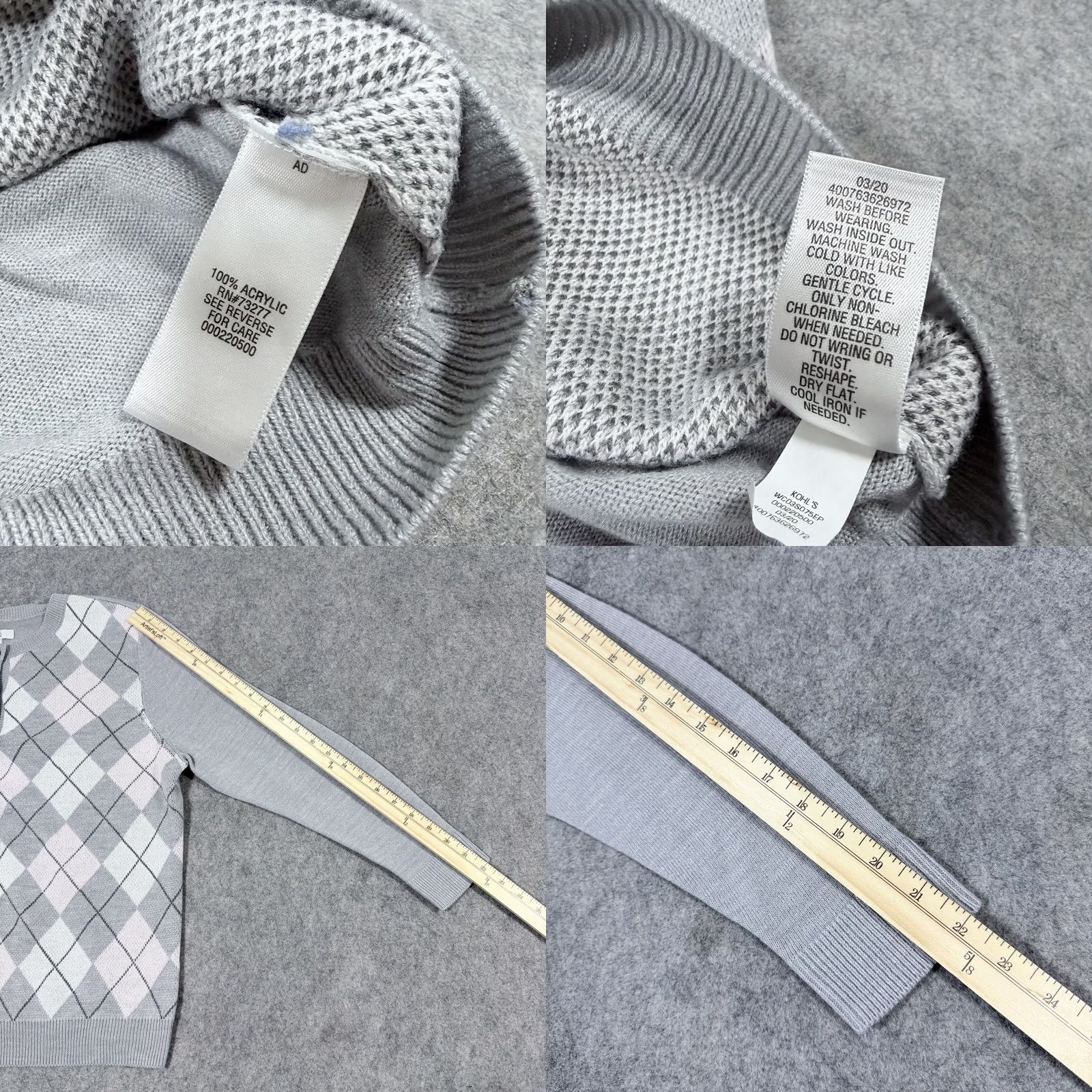 Croft & Barrow Croft & Barrow Cardigan Sweater Women's Large Gray PT Petite Knit Open Collarless Lightweight 90s Bohemian Regular Womens Size L / US 10 / IT 46 - 9 Thumbnail