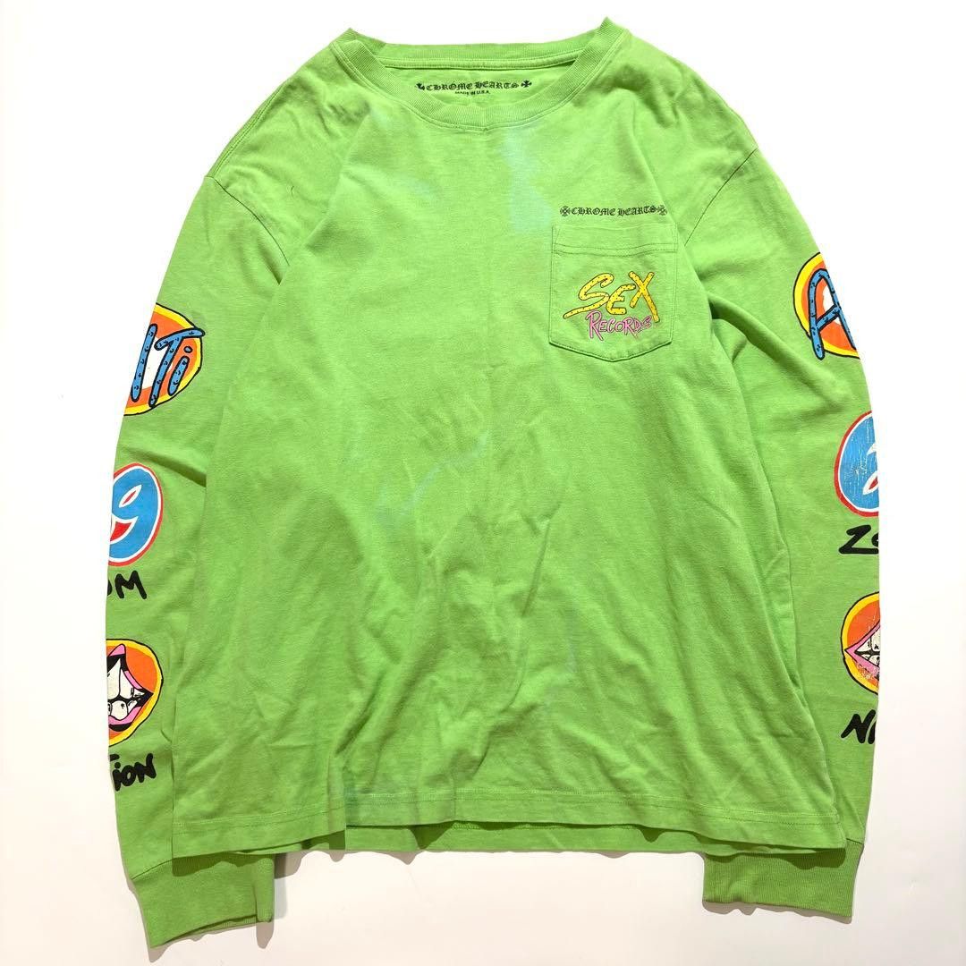 Chrome Hearts CHROME HEARTS MATTY BOY SEX RECORDS L/S T-Shirt Green XL Size US XL / EU 56 / 4 - 3 Thumbnail