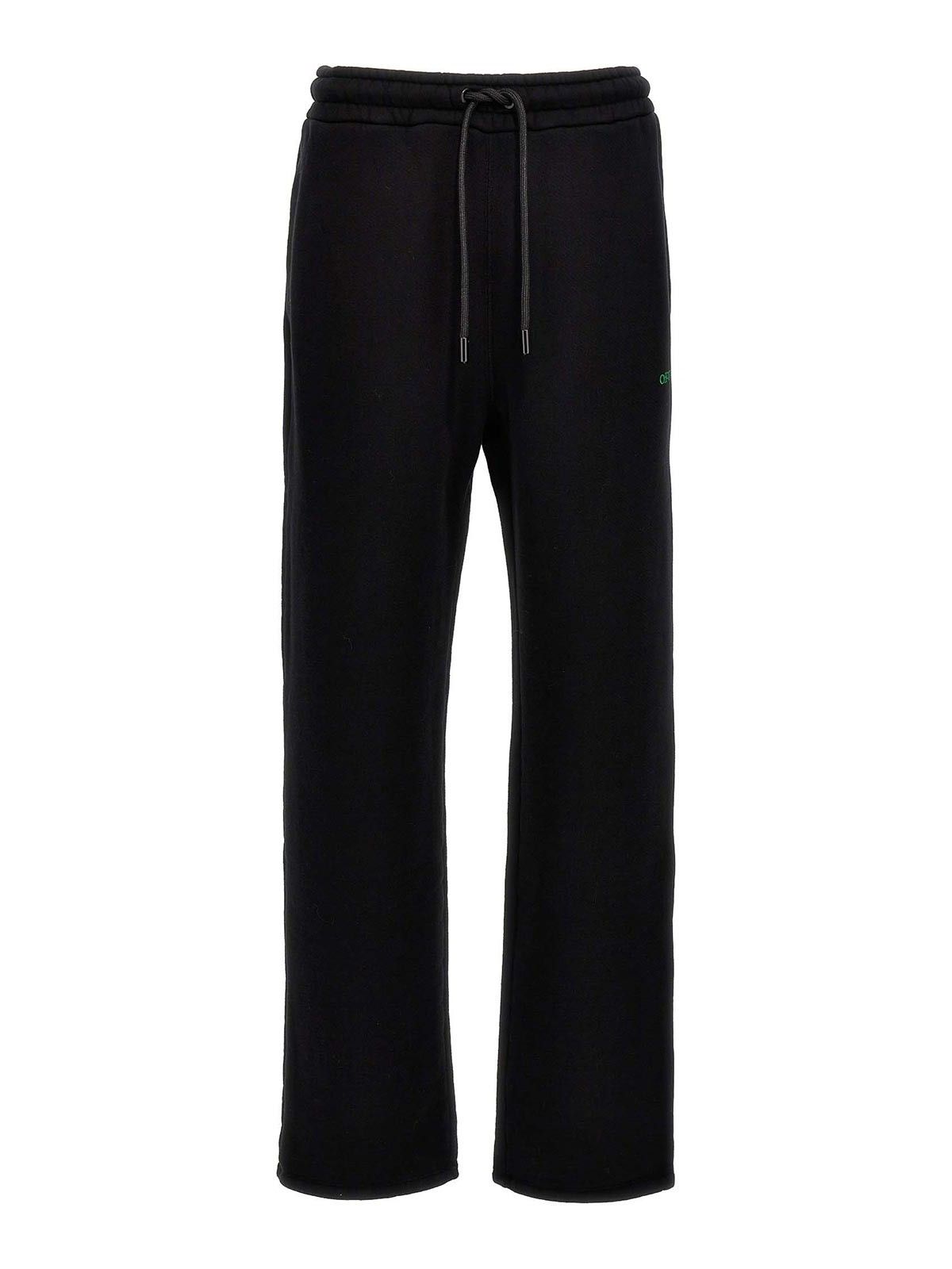 Off-White o1gr1nt0425 Moon Tab Sweatpants & Joggers in Black Size US 34 / EU 50 - 1 Thumbnail