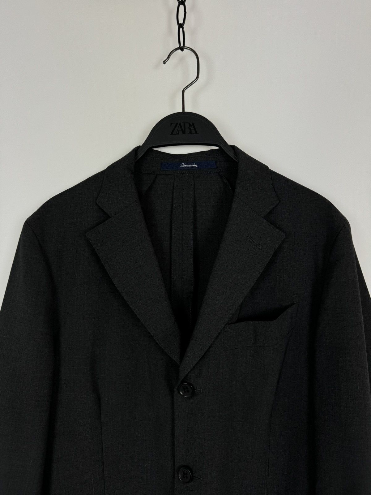 Drumohr Drumohr Virgin Wool Gray Blazer Jacket Size 46 Size 46R - 2 Thumbnail
