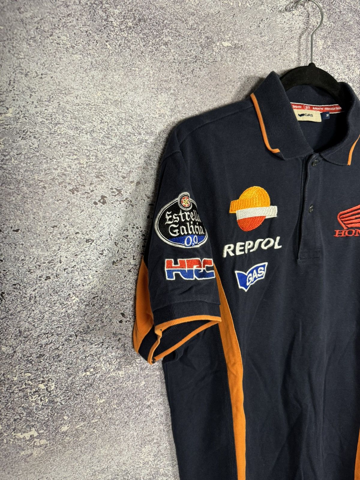 Formula 1 × Honda × Vintage Honda Gas Repsol Racing Team Polos Formula Uno F-1 M sz Size US M / EU 48-50 / 2 - 4 Thumbnail