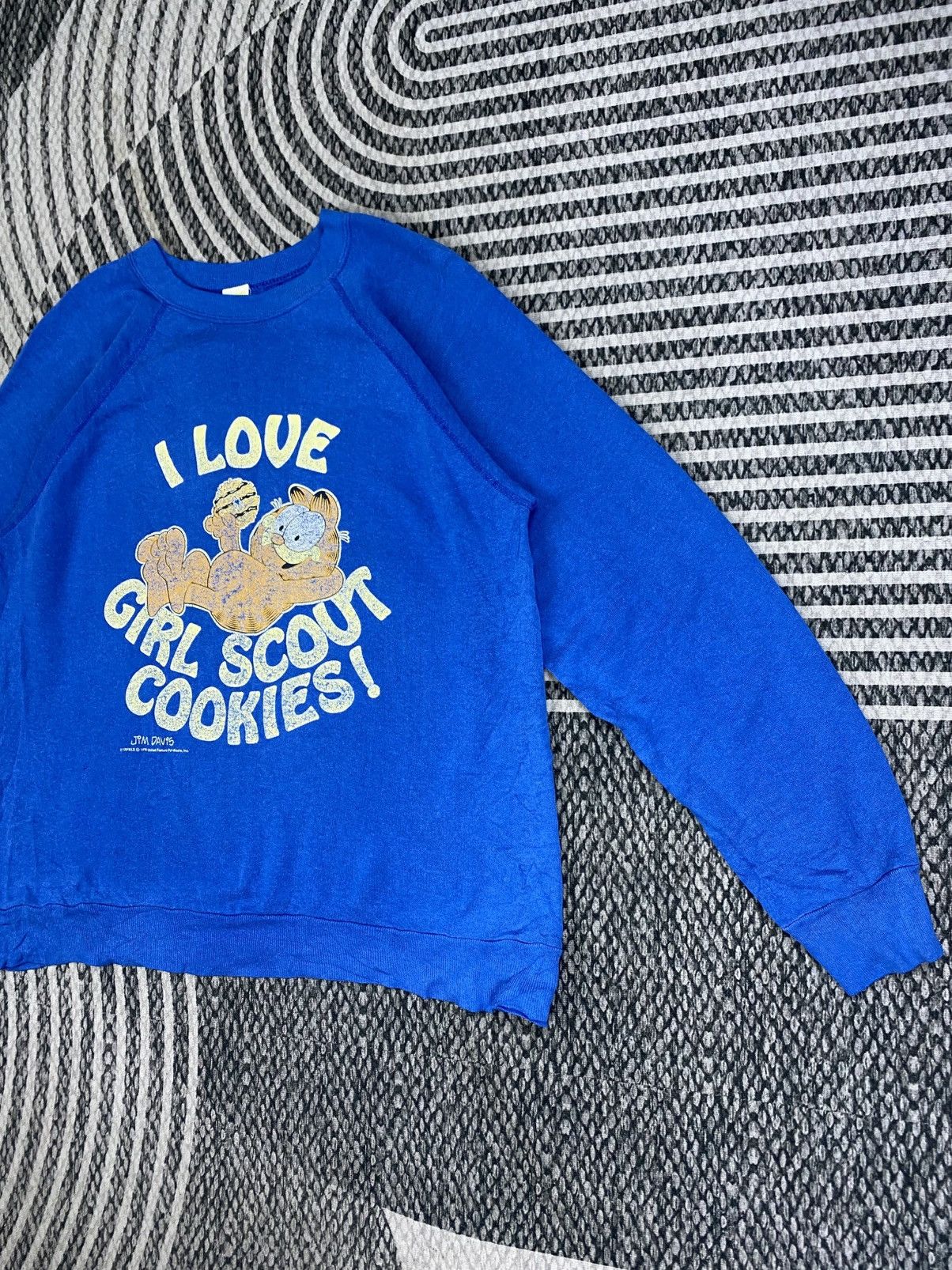 Vintage 🔥80s Vintage Garfield Girl Scout Jim Davis Sweatshirt Size US M / EU 48-50 / 2 - 4 Thumbnail