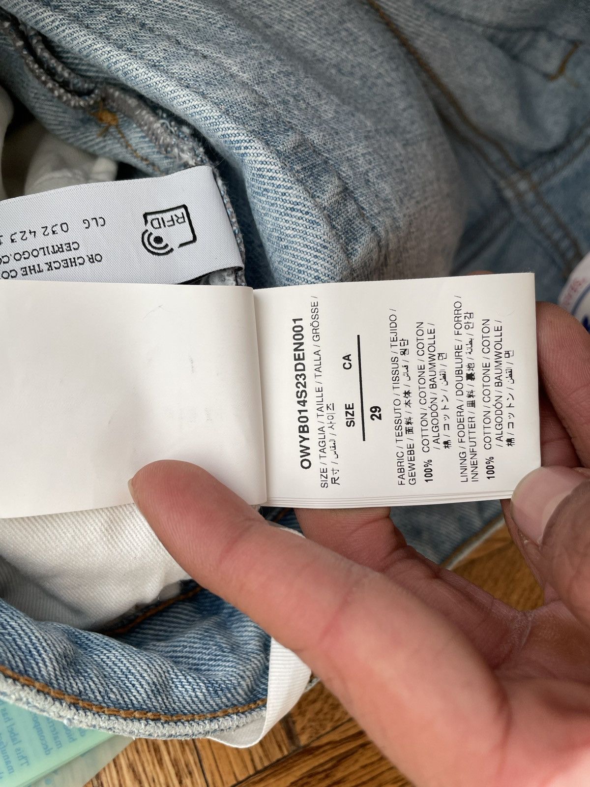 Off-White OFF WHITE Wide Leg Denim Size US 29 - 11 Thumbnail