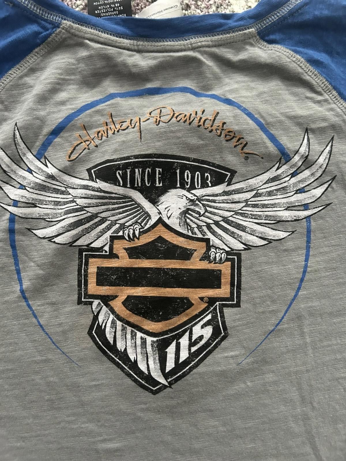 Harley Davidson Women's Harley-Davidson 115 Years Graphic Short Sleeve Size XXL / US 16-18 / IT 52-54 - 5 Thumbnail