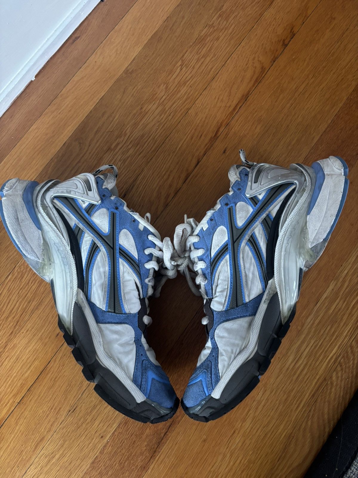 Balenciaga White and Blue Runners Size US 9.5 / EU 42-43 - 3 Thumbnail