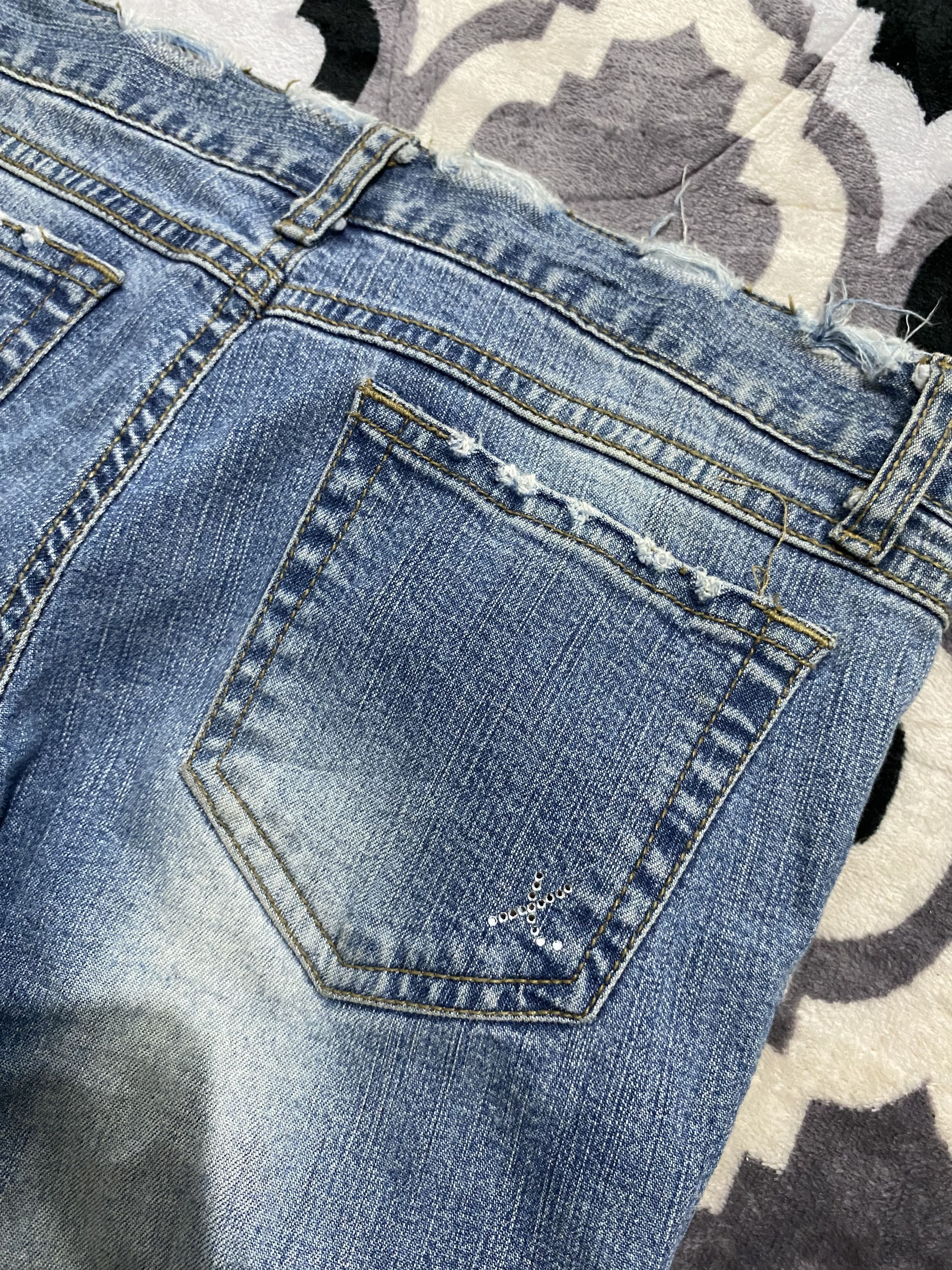 If Six Was Nine X CHROMOSOME IN X distressed patchwork flared LGB style Size US 30 / EU 46 - 7 Thumbnail