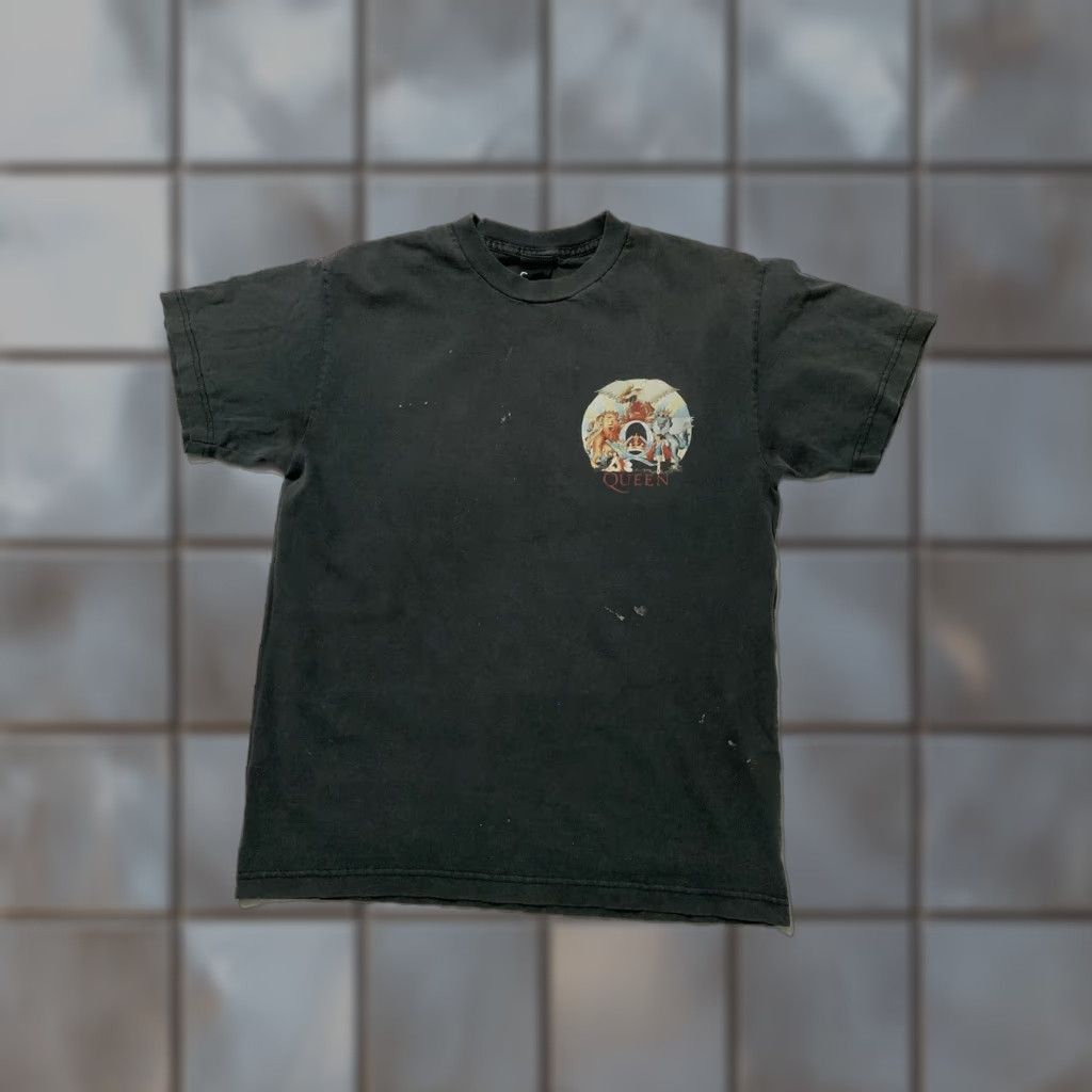 Vintage VINTAGE Queen Day At The Races Rock Band Mercury Double-Sided T-Shirt Sz.S Mens Washed Grey Double-Sided Graphic S/S Band Merch 70s 80s Size US S / EU 44-46 / 1 - 1 Thumbnail