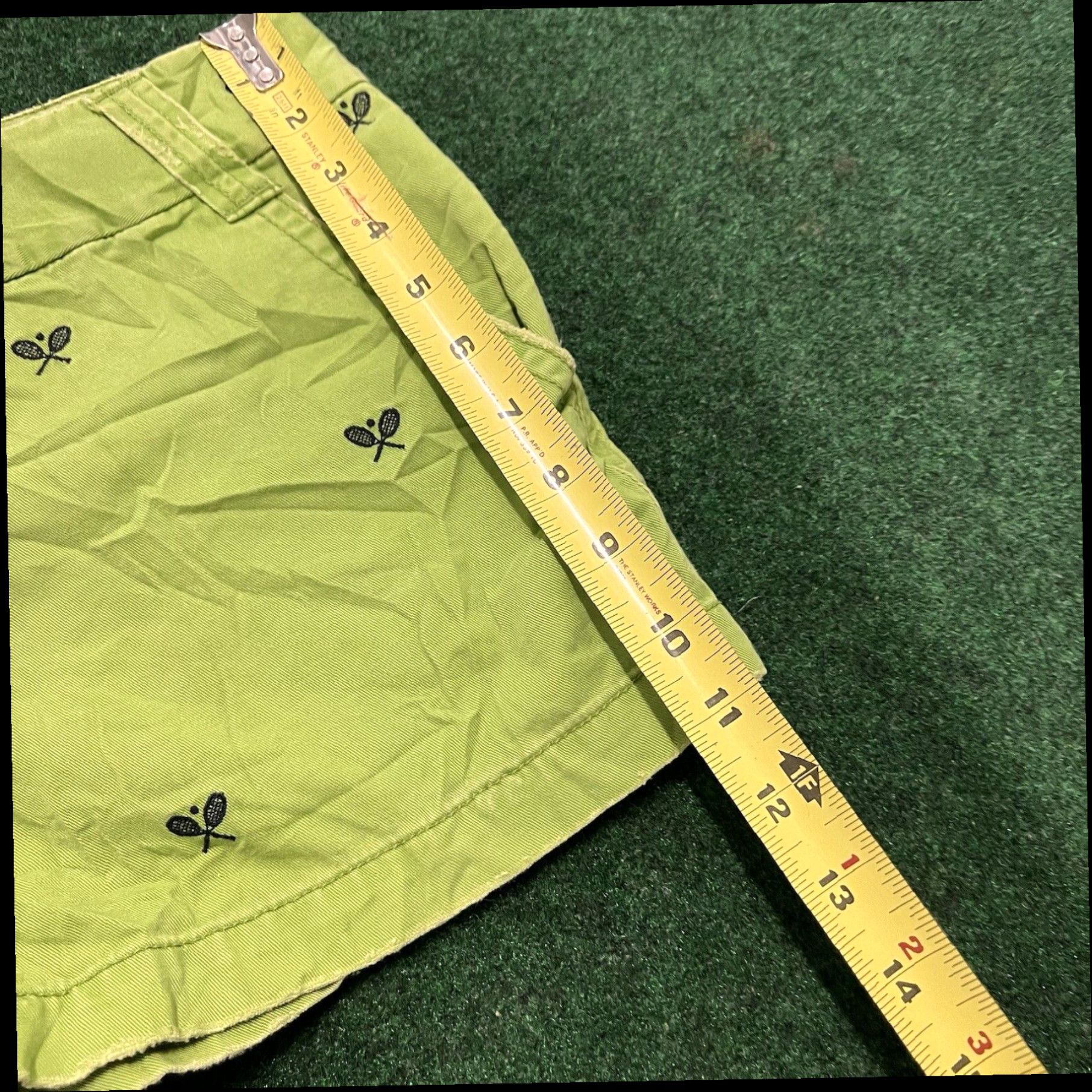 J.Crew J. Crew Chino Shorts Green Tennis Print Size 10 Summer Outdoors Walking Size 32" / US 10 / IT 46 - 7 Thumbnail