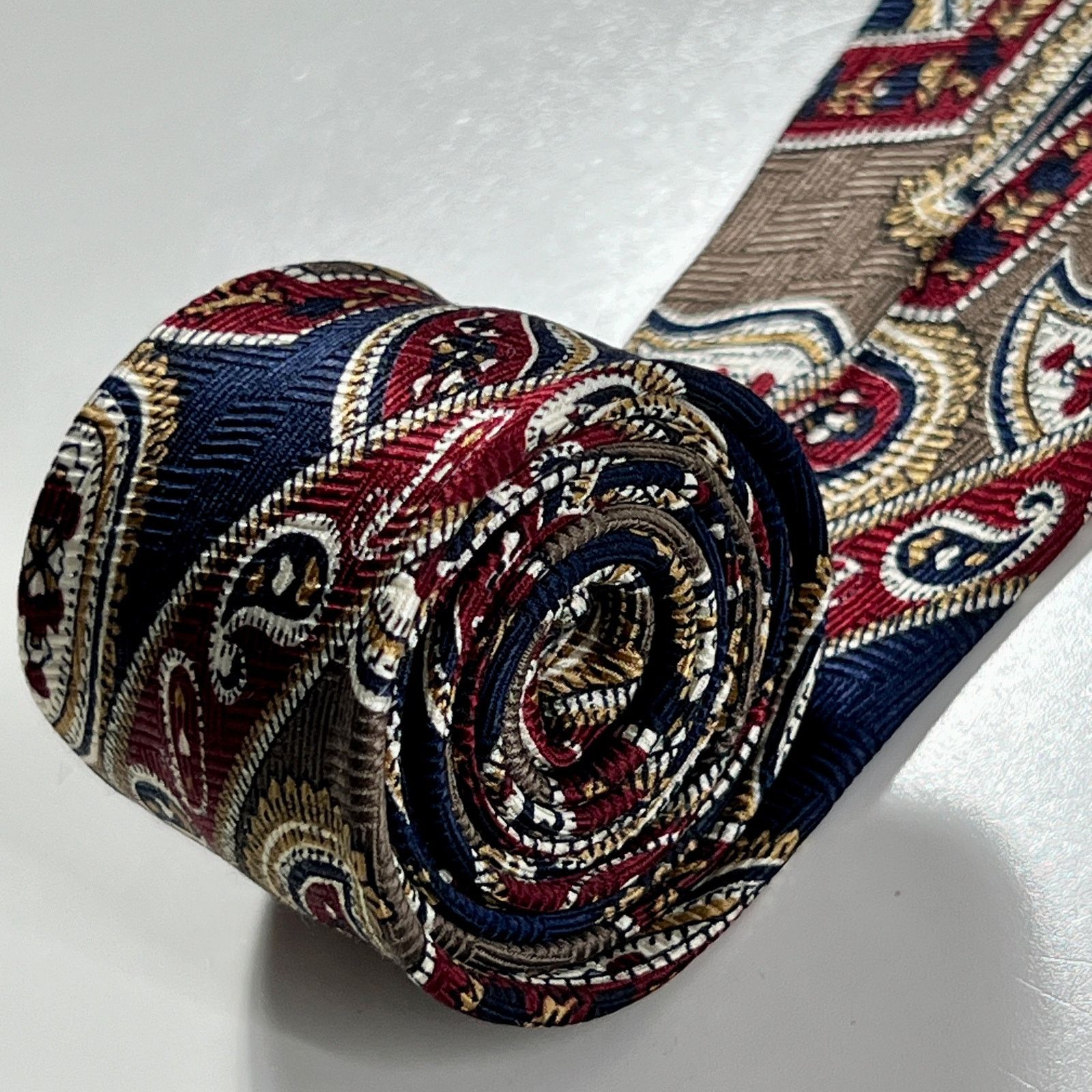 Givenchy Givenchy Monsieur Men's Tie Red Blue Gold White Silk Necktie Size ONE SIZE - 8 Thumbnail