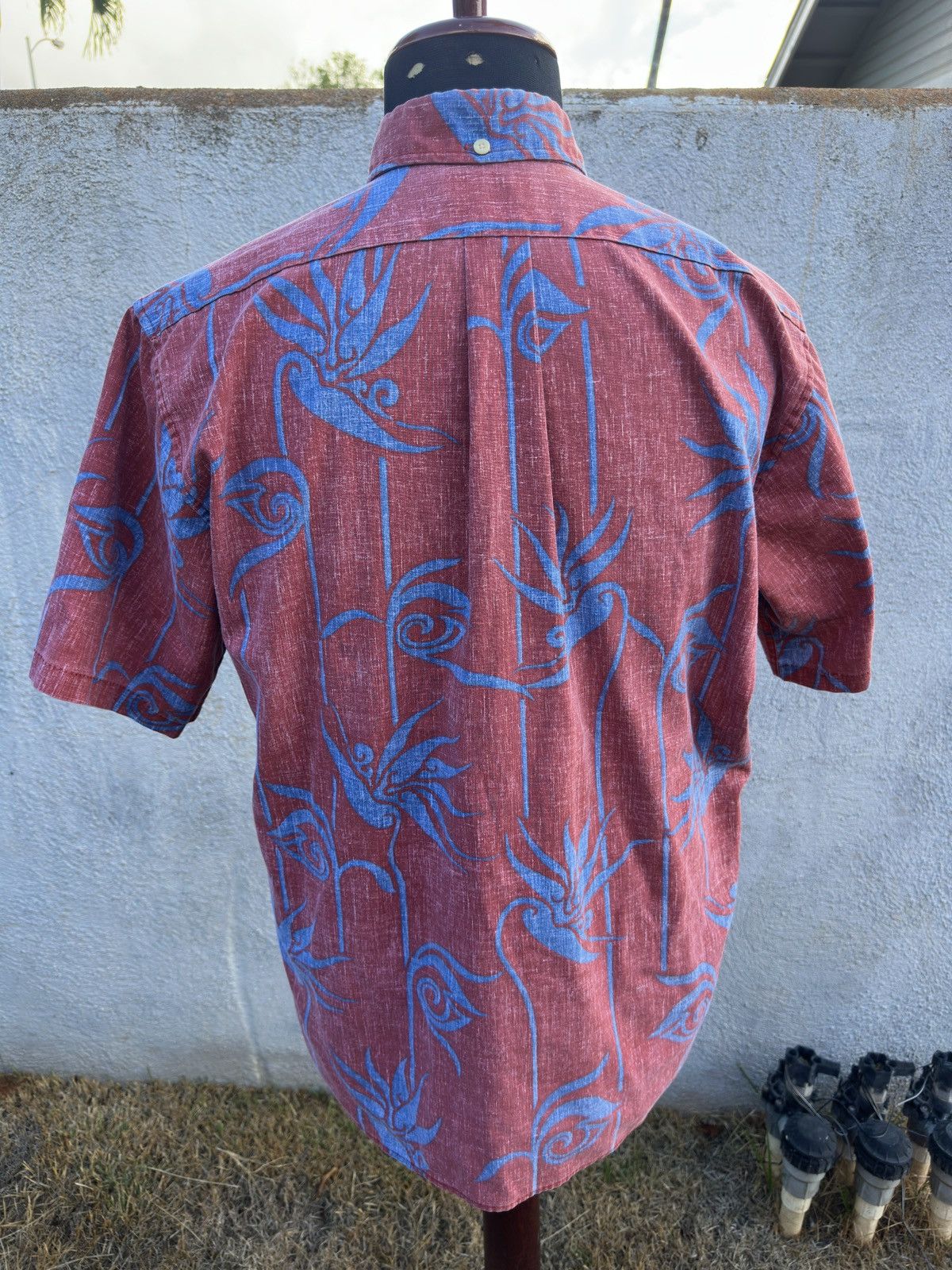 Reyn Spooner PreOwned Reyn Spooner Alfred Shaheen Red /Blue Men's M Size US M / EU 48-50 / 2 - 2 Thumbnail