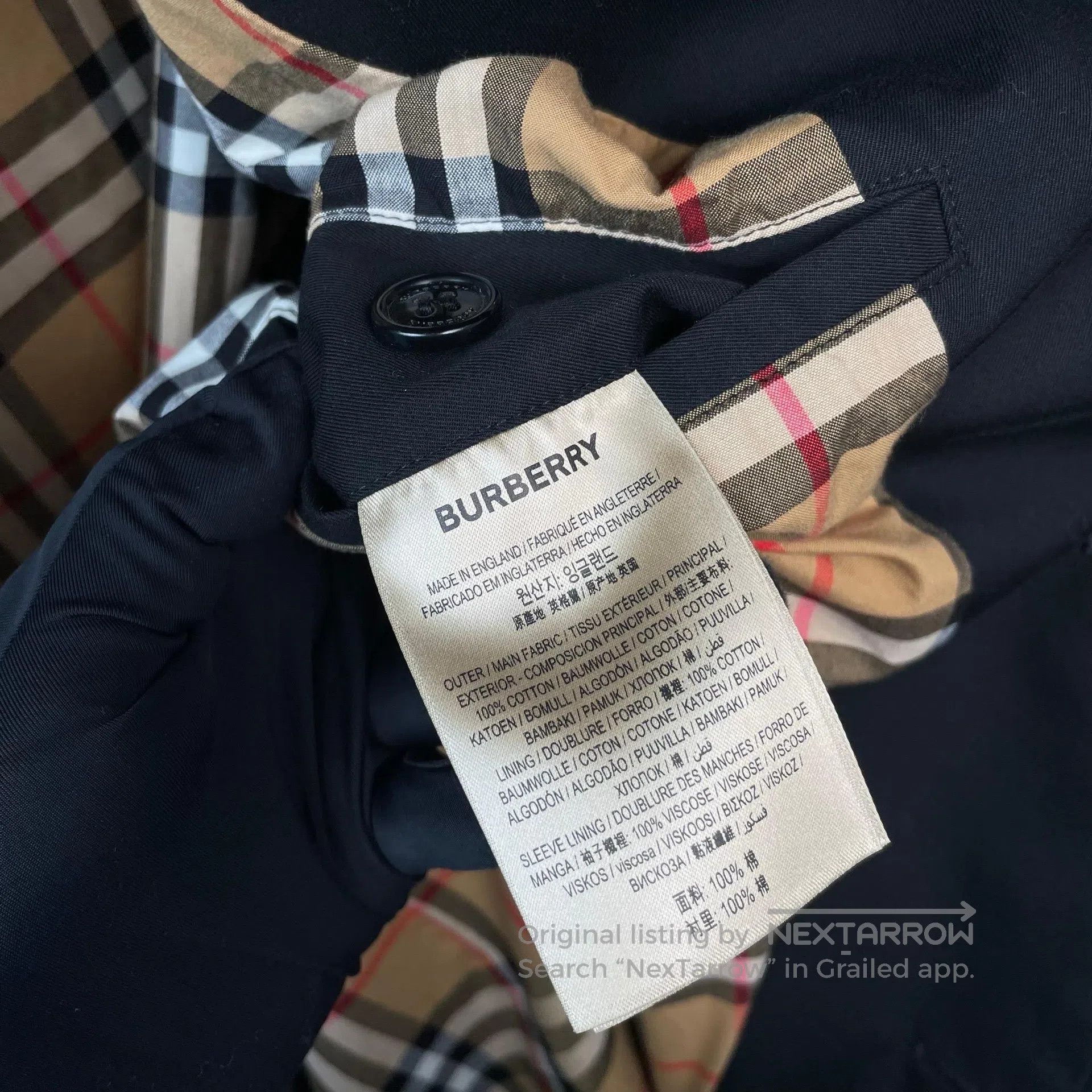 Burberry Burberry Black Plaid Collar Buttoned Long Trench Coat| Size US S / EU 44-46 / 1 - 6 Thumbnail