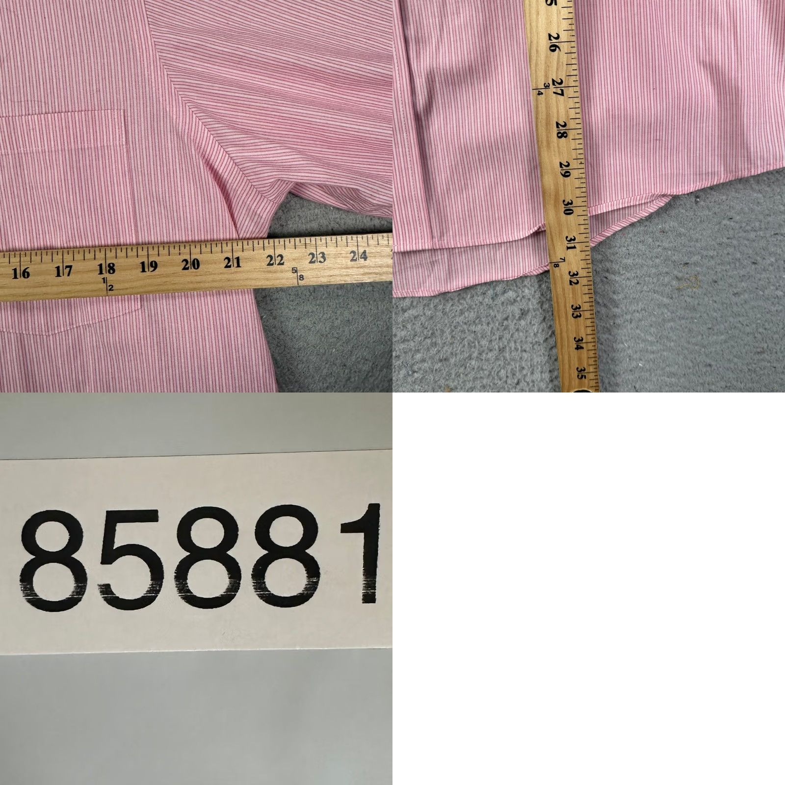Pinko Donald J Trump Shirt Mens Dress Shirt Pink Striped Regular Fit Button Up Non-Iron Casual Workwear Size 42R - 8 Thumbnail