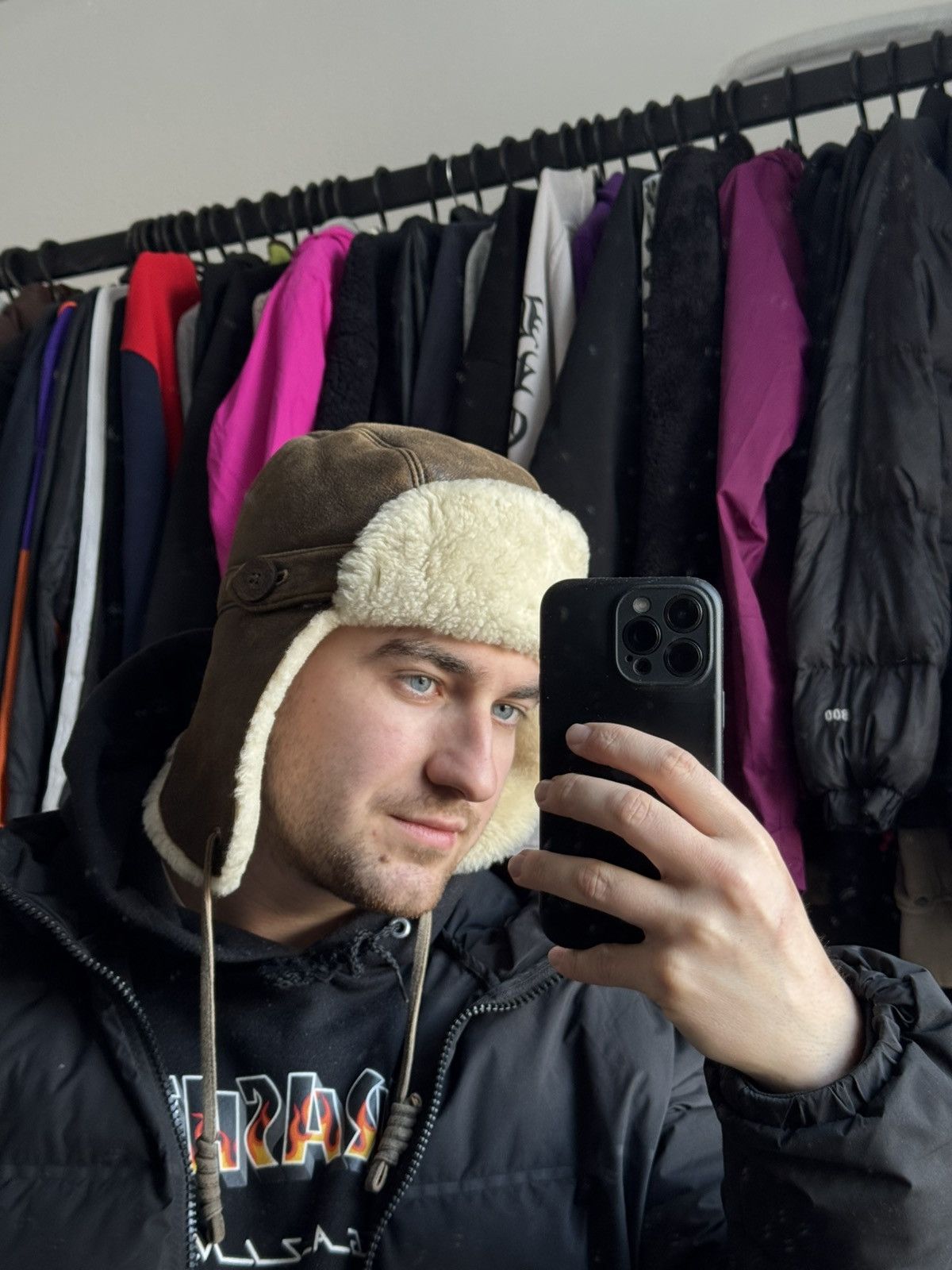 Ugg × Vintage 🔥LEATHER VINTAGE Y2K STYLE UGG ushanka hype hat Size ONE SIZE - 6 Thumbnail