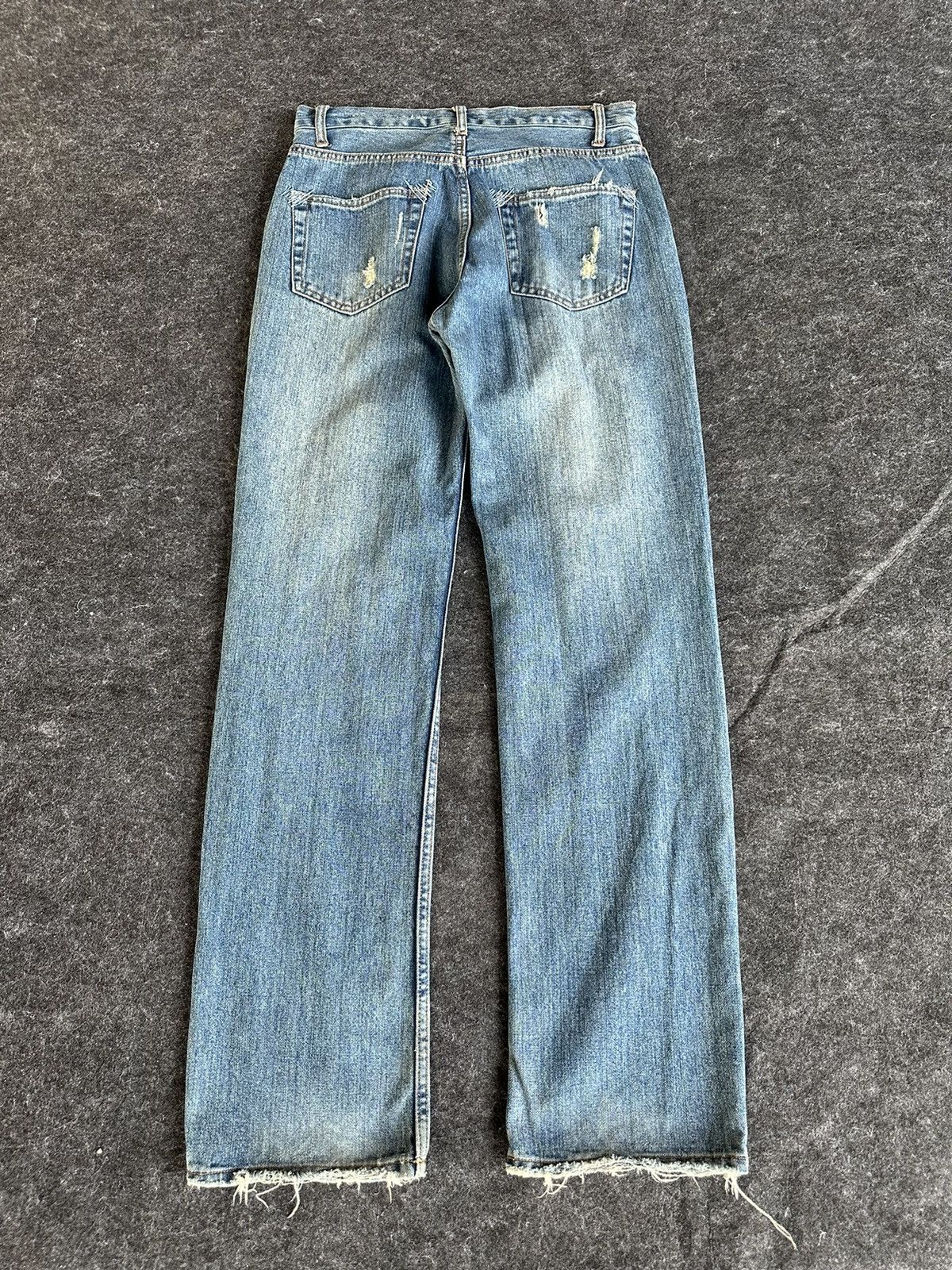 Beauty Beast Vintage Nylaus Japan Patchwork Thrashed Denim 30x33 D331 Size US 30 / EU 46 - 5 Thumbnail