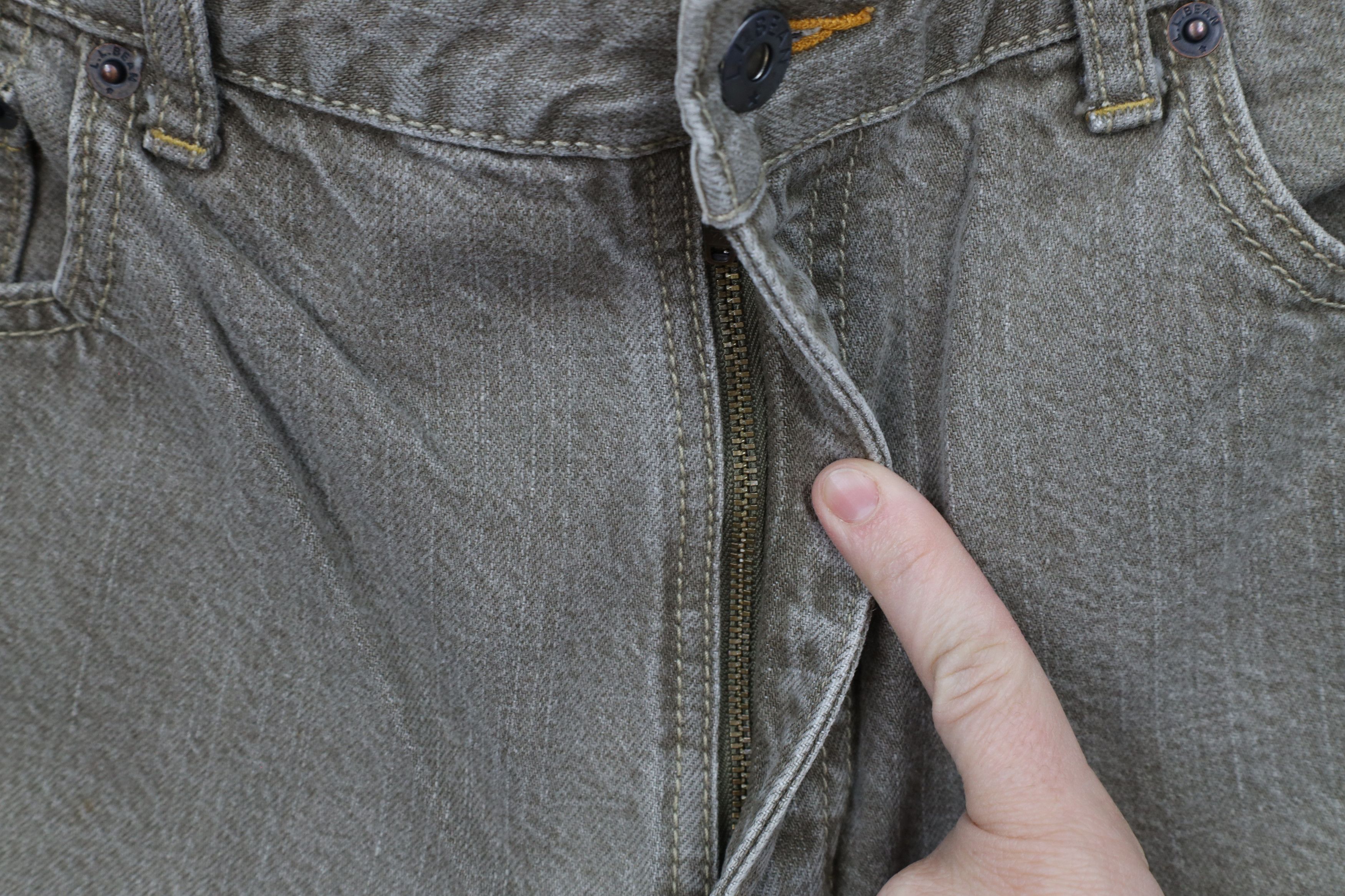 L.L. Bean × Vintage Vintage 90s LL Bean Fit Wide Leg Denim Jeans Beige Cotton Size US 34 / EU 50 - 5 Thumbnail