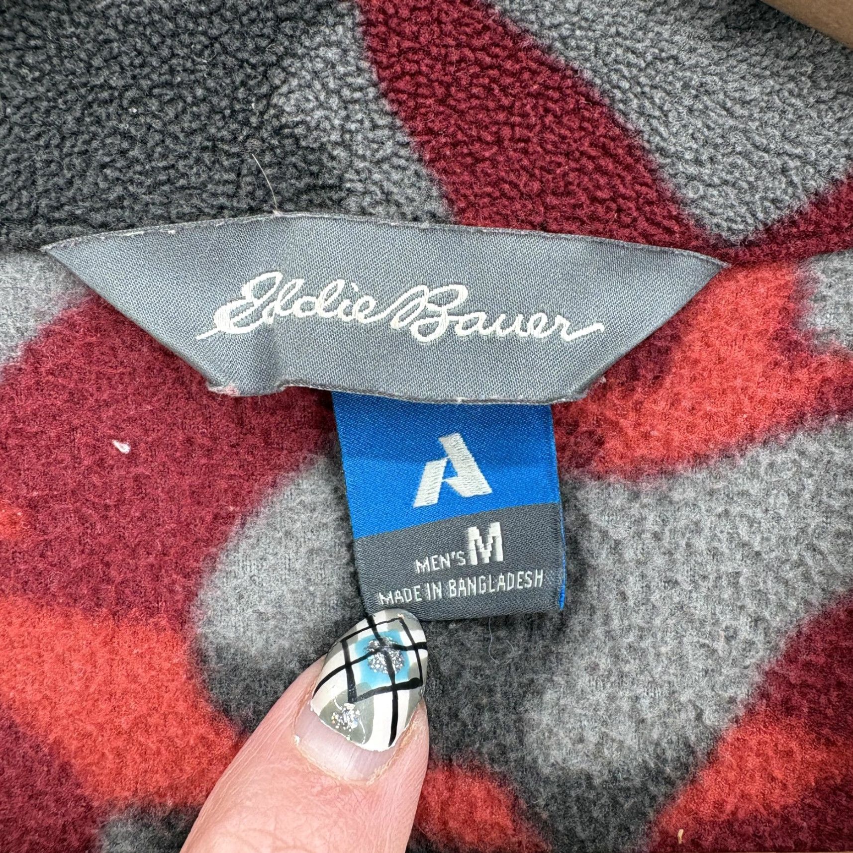 Eddie Bauer Eddie Bauer First Ascent Fleece Pullover Mens Medium Gray Red Camo 1/4 Zip Camp Size US M / EU 48-50 / 2 - 4 Thumbnail