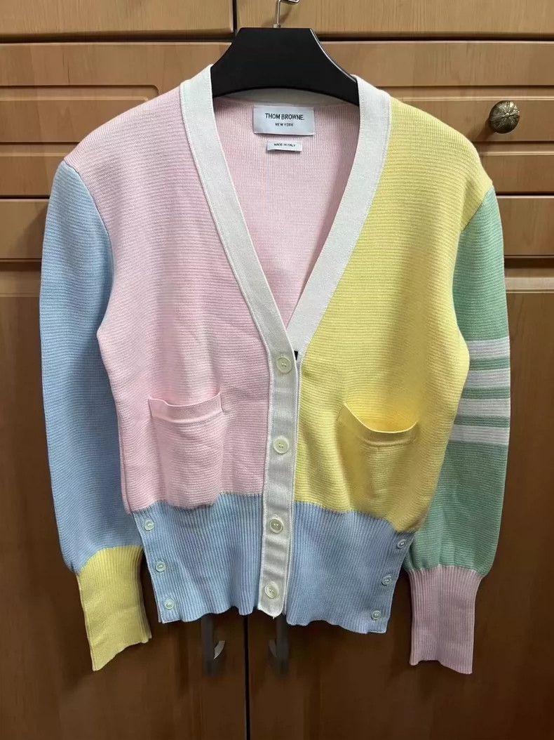 Thom Browne Thom Browne Color patchwork cardigan Size S / US 4 / IT 40 - 1 Thumbnail