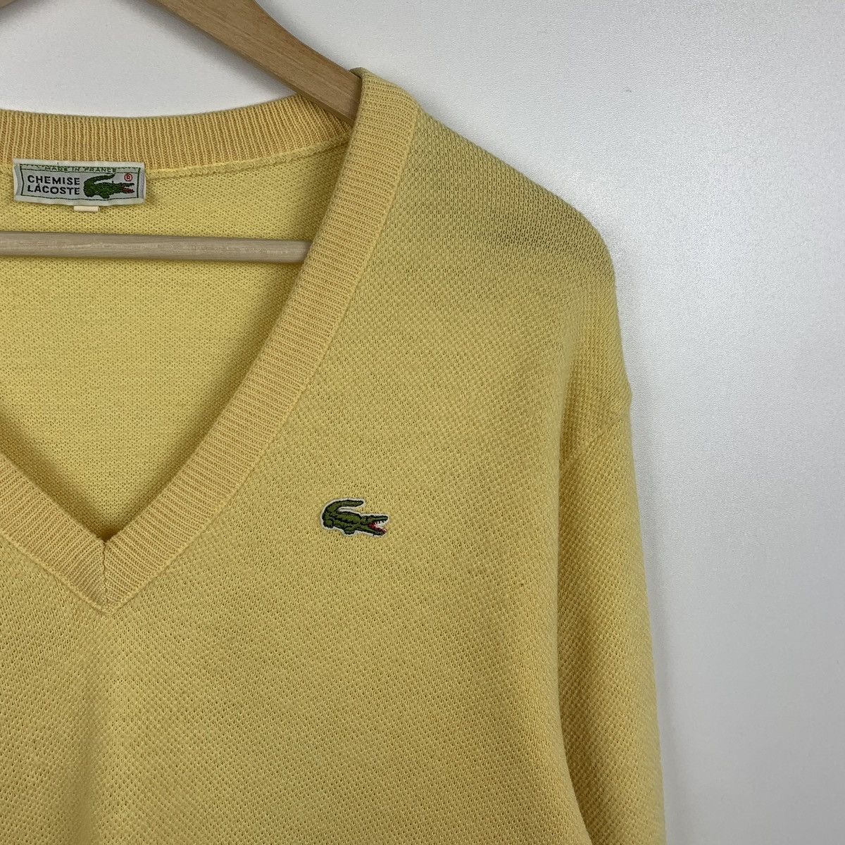 Lacoste Vintage Chemise Lacoste Wool Sweater V-Neck Size 5 Size US L / EU 52-54 / 3 - 4 Thumbnail