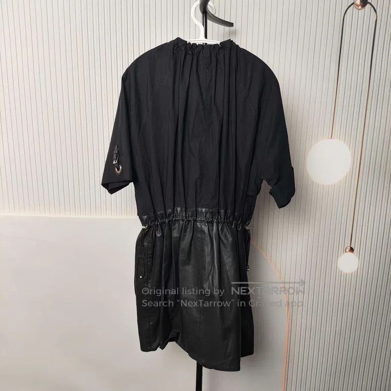 Hermes Hermes Pure Cotton and Leather Patchwork Dress Size XS / US 0-2 / IT 36-38 - 2 Thumbnail