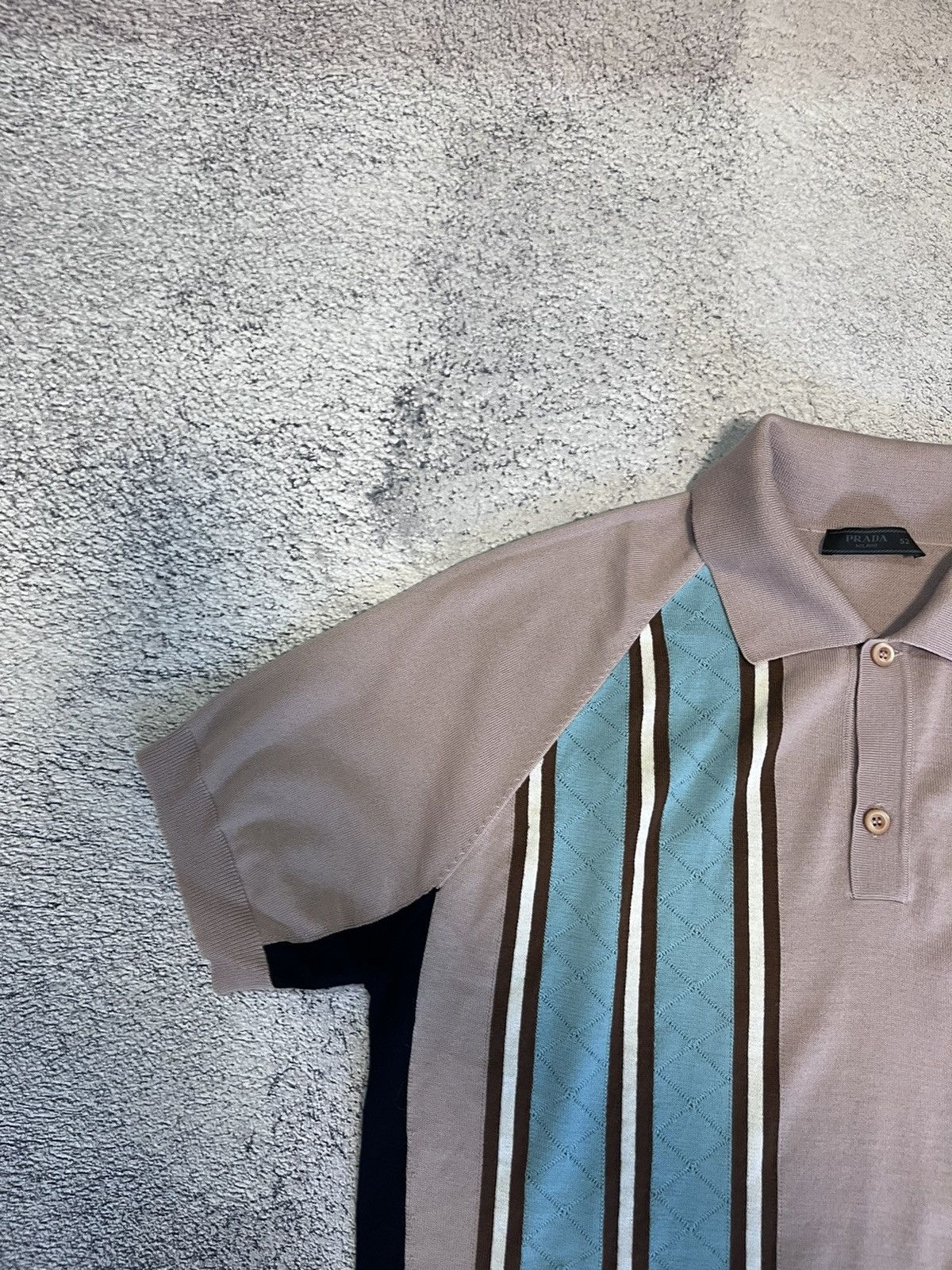 Prada Prada Milano Men’s Polos T- Shirt Rare Striped Knitwear Wool Size US L / EU 52-54 / 3 - 4 Thumbnail