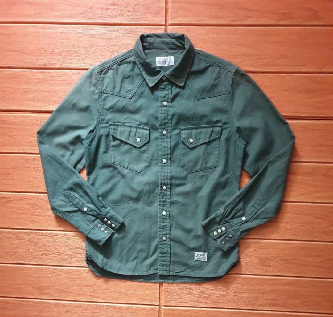Japanese Brand 💥Stooge & Co Union Made green colour Western shirt Size US S / EU 44-46 / 1 - 1 Thumbnail